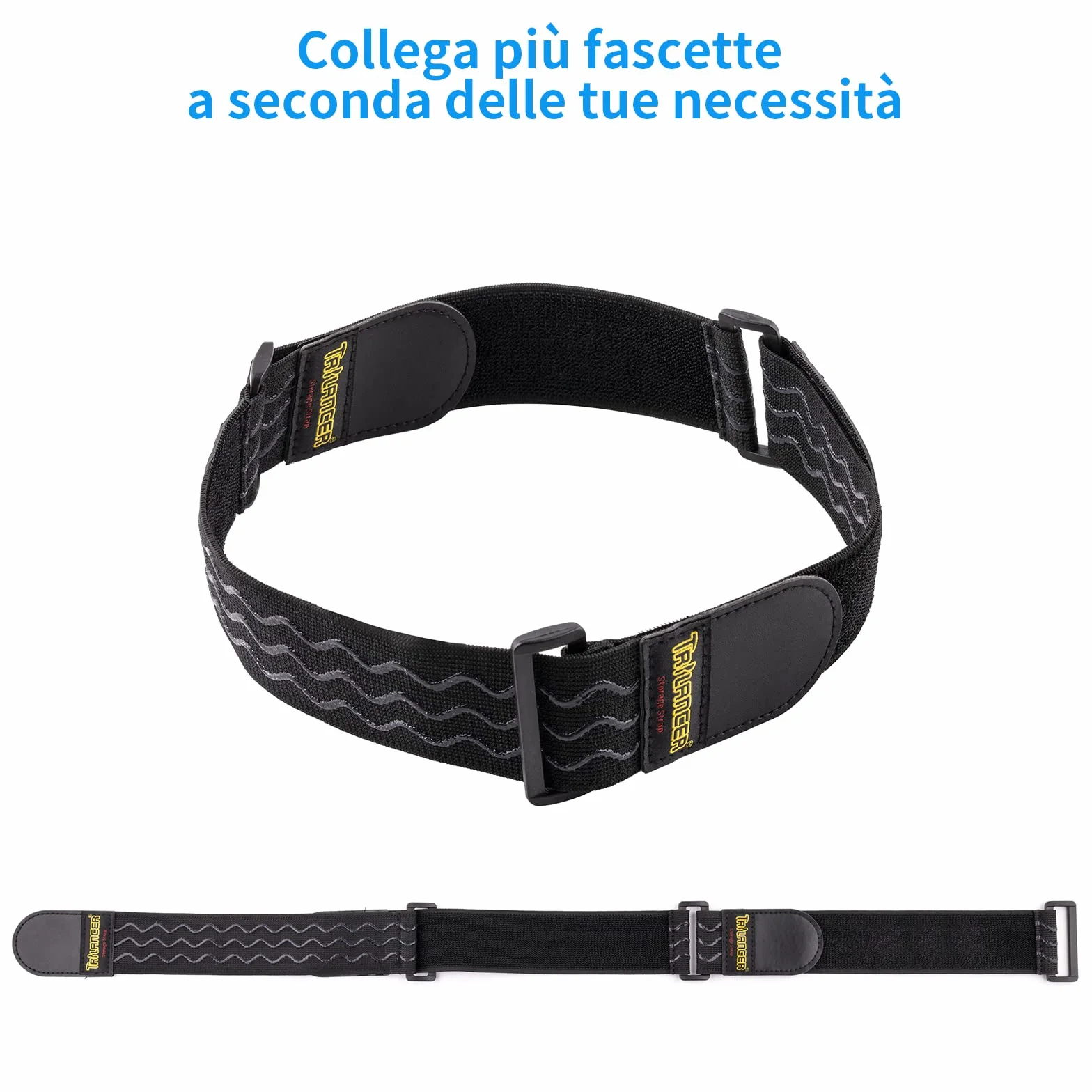 Trilancer Cinghie Elastiche Antiscivolo 30x5cm 8 Pezzi Cinghie a Strappo