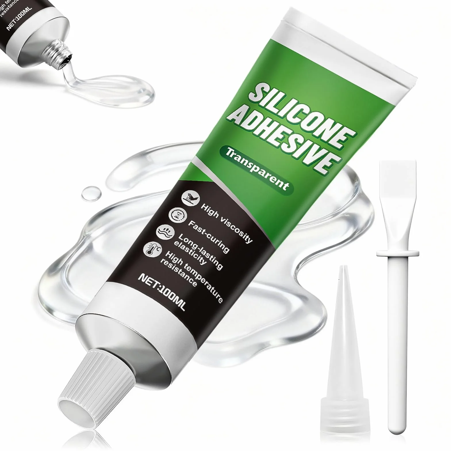 ALLONY Silicone Trasparente Sigillante Impermeabile 100ML