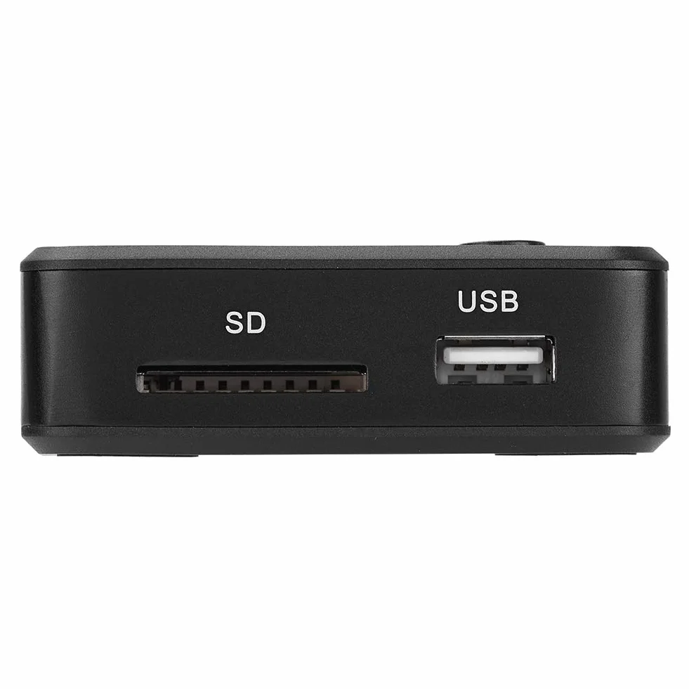 Lettore multimediale 1080P, 1080P HD TV Lettore multimediale audio e video 110 V-240 V con telecomando IR per RM/RMVB/AVI, unità USB e schede SD(VDE,EU Plug)