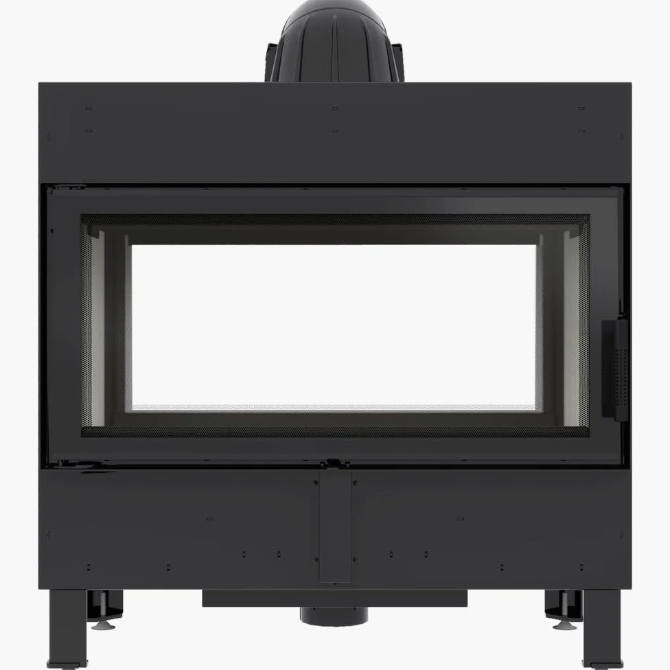KRATKI Inserto per camino in acciaio a legna LUCY 16 kW Ø200 tunnel A+ 81 | Acciaio nero, efficienza 81%, classe A+. Ecodesign, BImSchV 2, Kratki PRO; per recupero calore.; combustione efficiente
