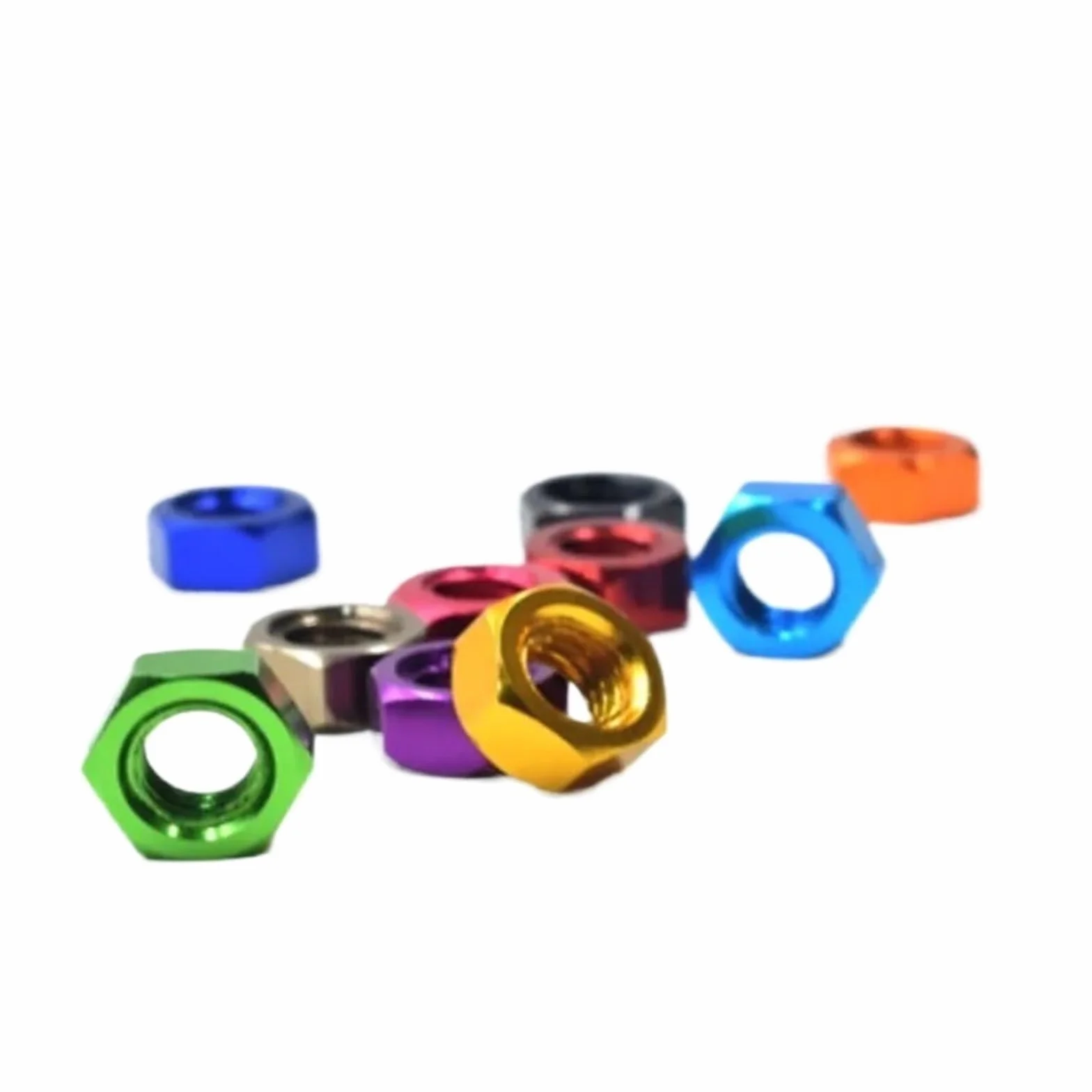 DIN934 M3 M4 M5 M6 M8 Dado esagonale in alluminio anodizzato colorato per modelli RC