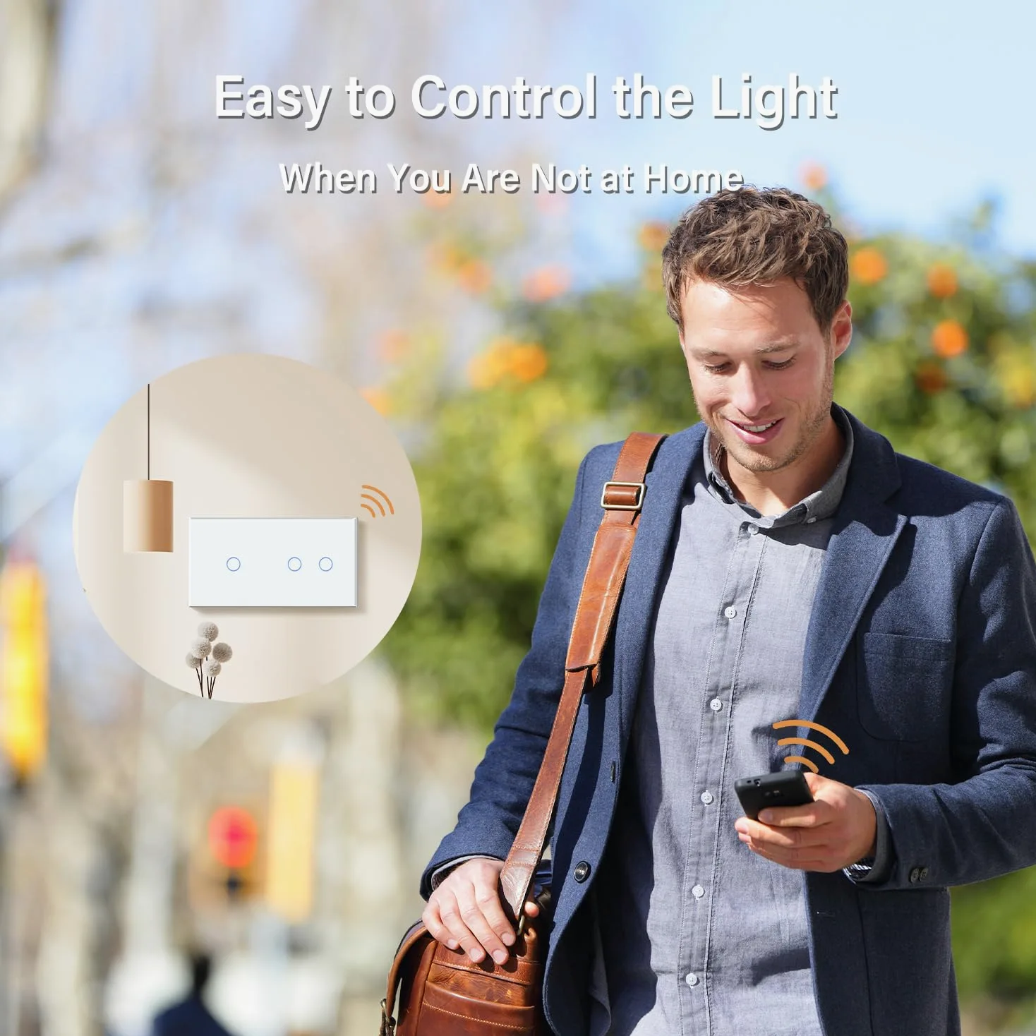 BSEED Doppio interruttore della luce WiFi Smart Alexa, senza conduttore neutro, interruttore touch WIfI in vetro, Alexa e Google Home Work con Tuya, 1 scomparto + 2 scomparti 157 mm, bianco
