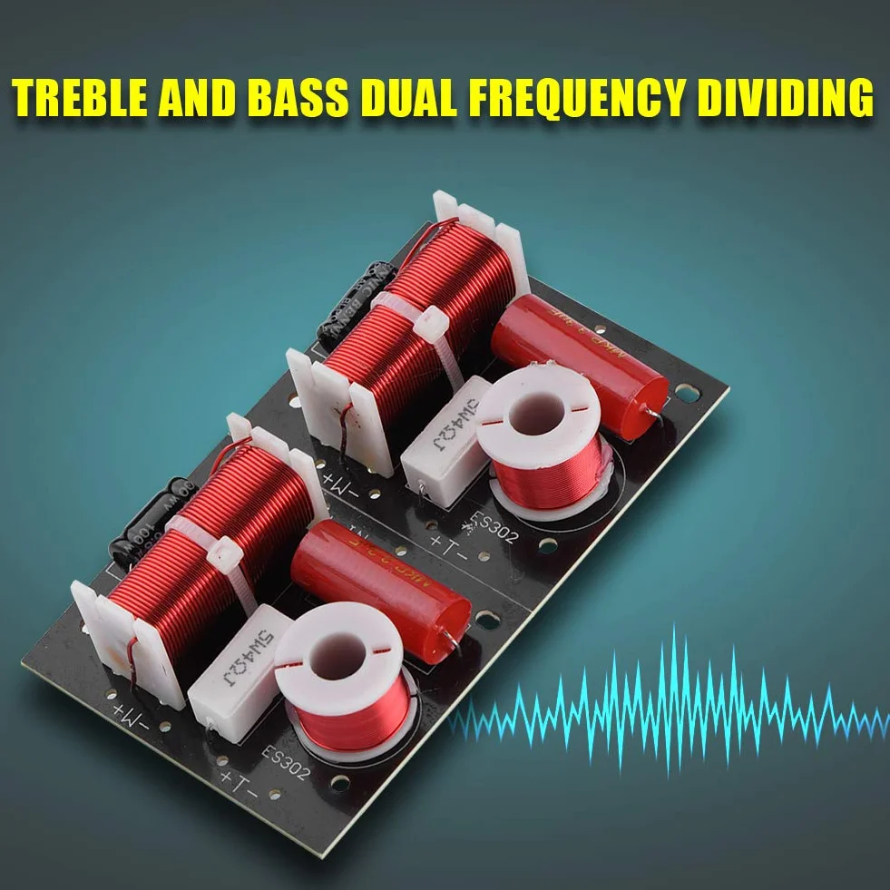 Socobeta Modulo divisore di frequenza 2 Pezzi 2 divisori di frequenza 2 Vie 2 unità Hi-Fi Audio Filtro Crossover distributore di Altoparlanti