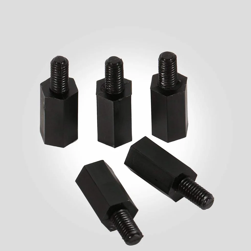 Dadi in Nylon M3 Maschio Femmina Distanziatore Esagonale 10 mm 6 mm Confezione 100 Nero
