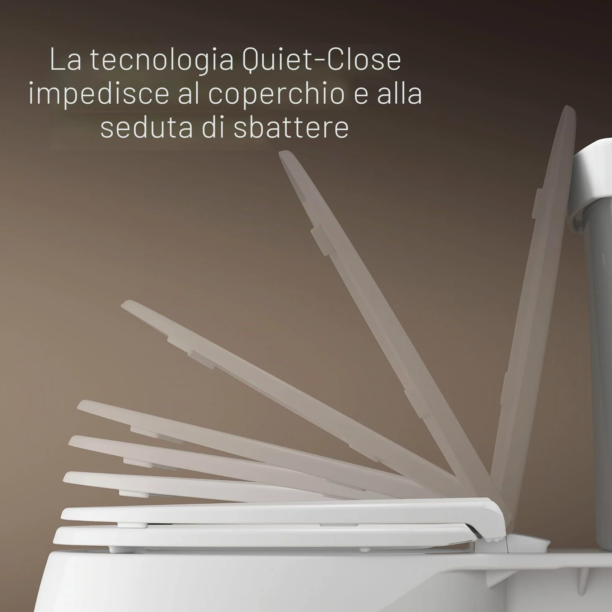 Hyten - Sedile WC rialzato, con chiusura silenziosa, colore: bianco