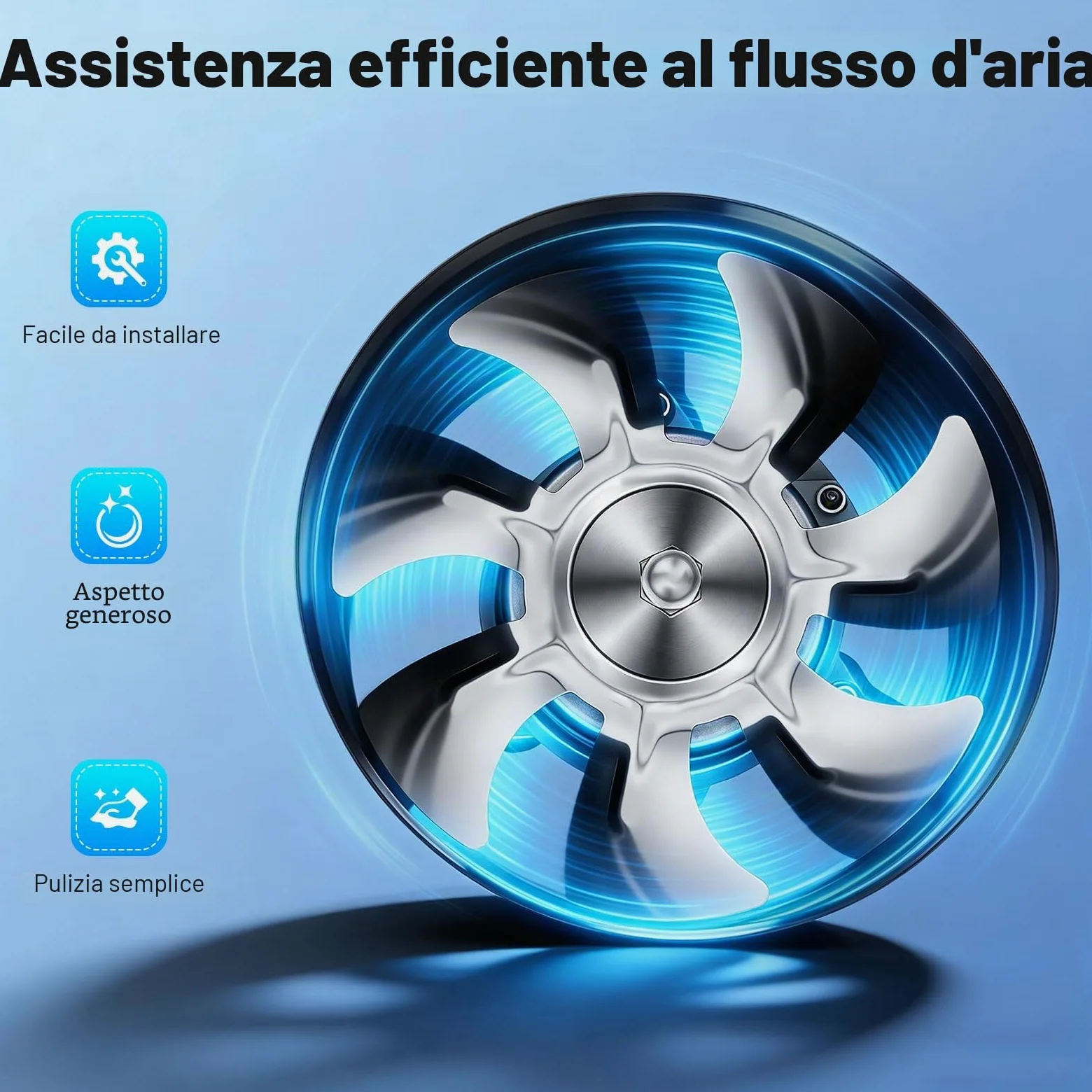 Ventilatore a canale in linea da 150 mm, filtro ai carboni d'aria da 600 m³/h, ventilatore di scarico con motore in rame puro, ventola booster con 7 pale, ventilatore tubolare con robusto
