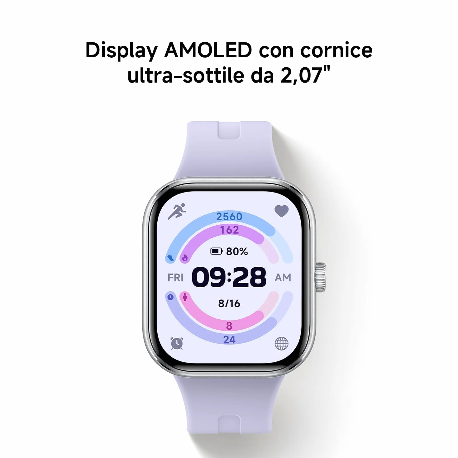 XIAOMI Redmi Watch 5, Smartwatch con display AMOLED 2.07", Chiamate Bluetooth, Autonomia 24 giorni, Resistenza Acqua 5 ATM, Monitoraggio Frequenza Cardiaca e SpO2, Sistema GNSS integrato, Nero