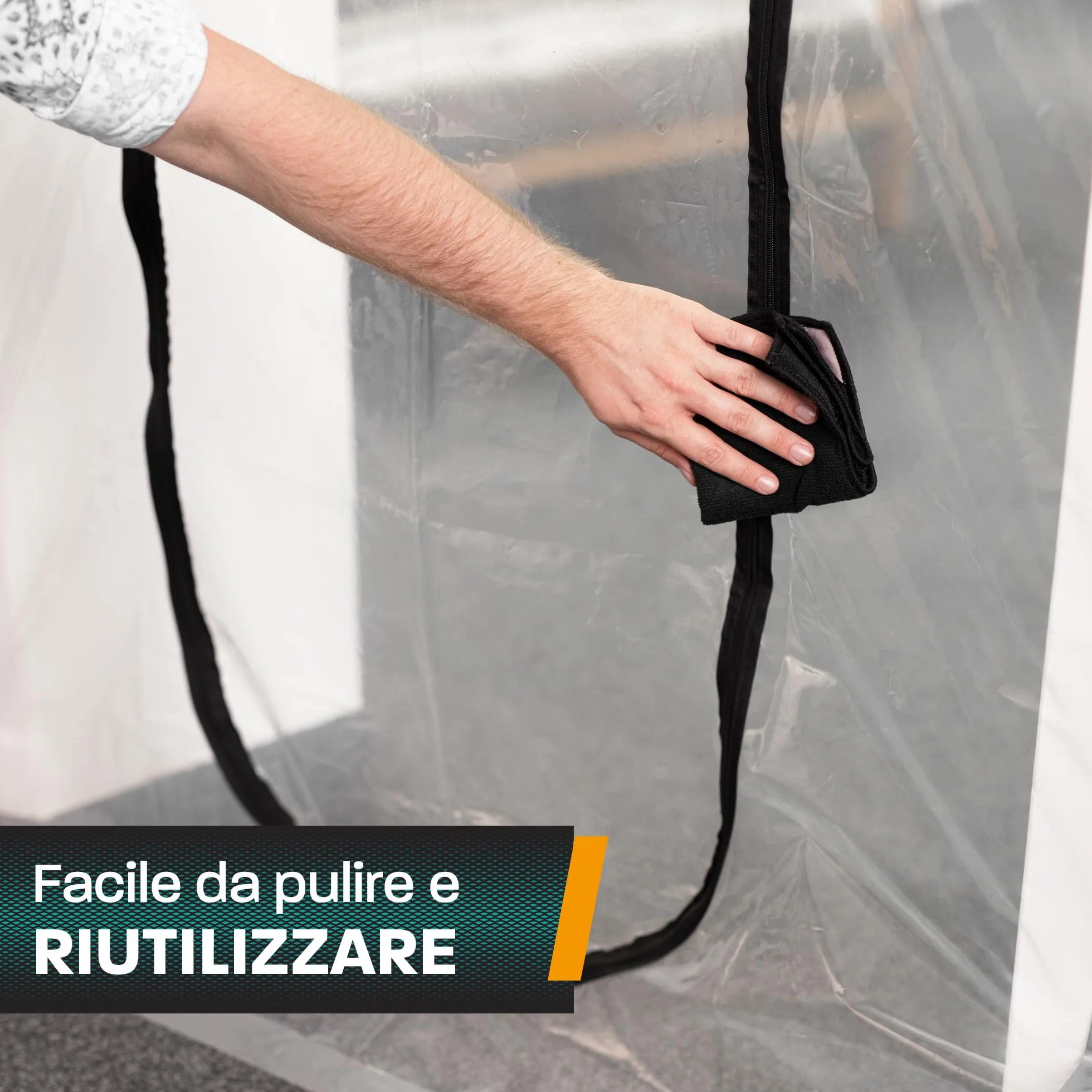 Hinrichs 2x Porta Antipolvere con Chiusura a Strappo 220x120 cm Copri Scarpiera con Cerniera Antipolvere Casa Copertura Scaffale