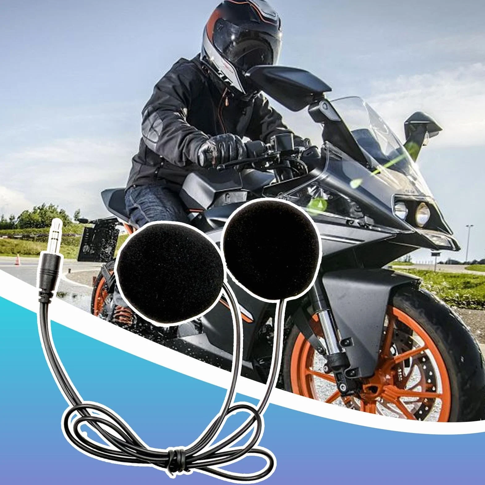 Generico Altoparlanti per Casco - Altoparlanti per Moto | Sportivi Per Moto Da Montagna Sci Motocross Snowboard E Avventure Outdoor