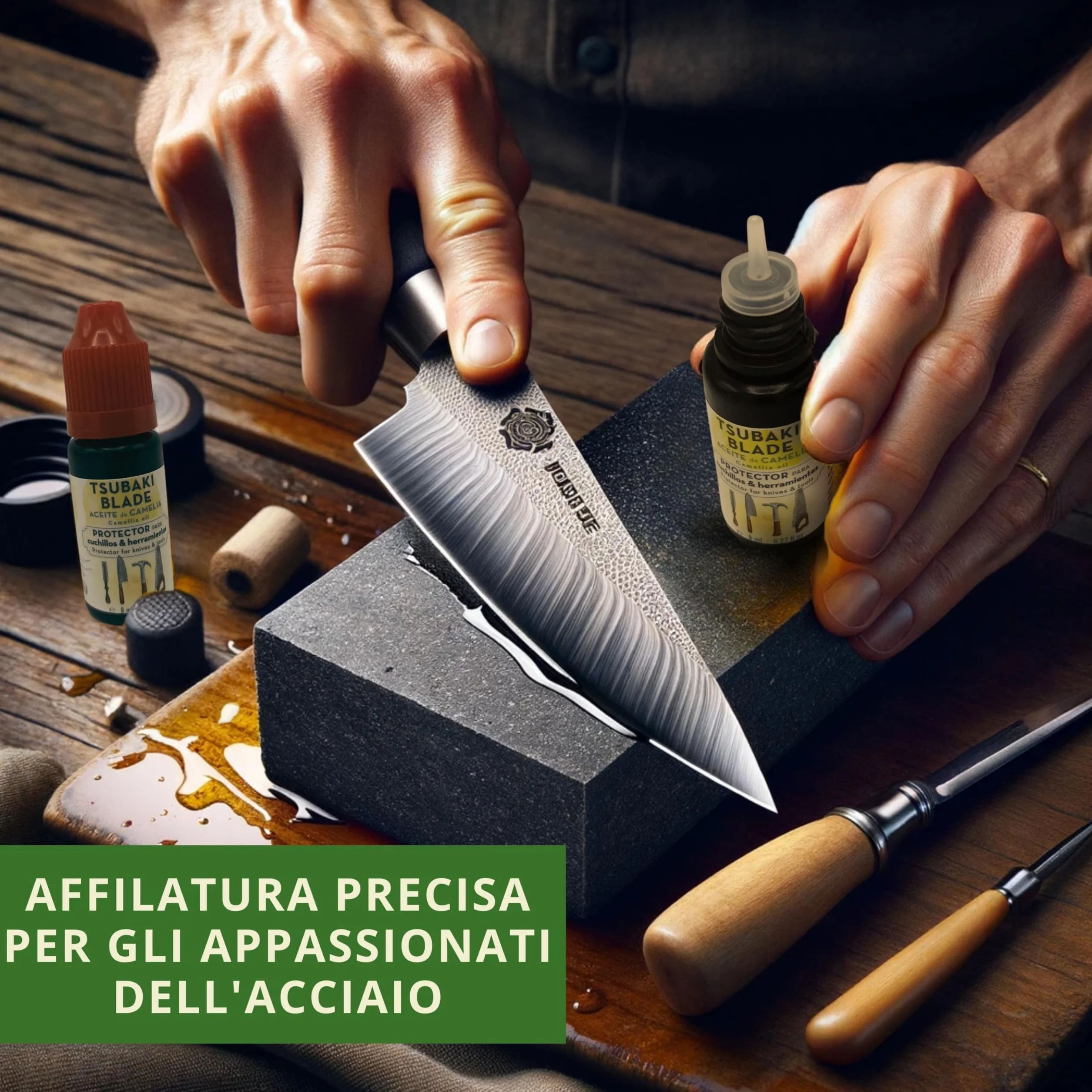 Tsubaki Olio di Camellia per Coltelli e Strumenti Protettore Antiossidante Lubrificante Naturale 100% Puro