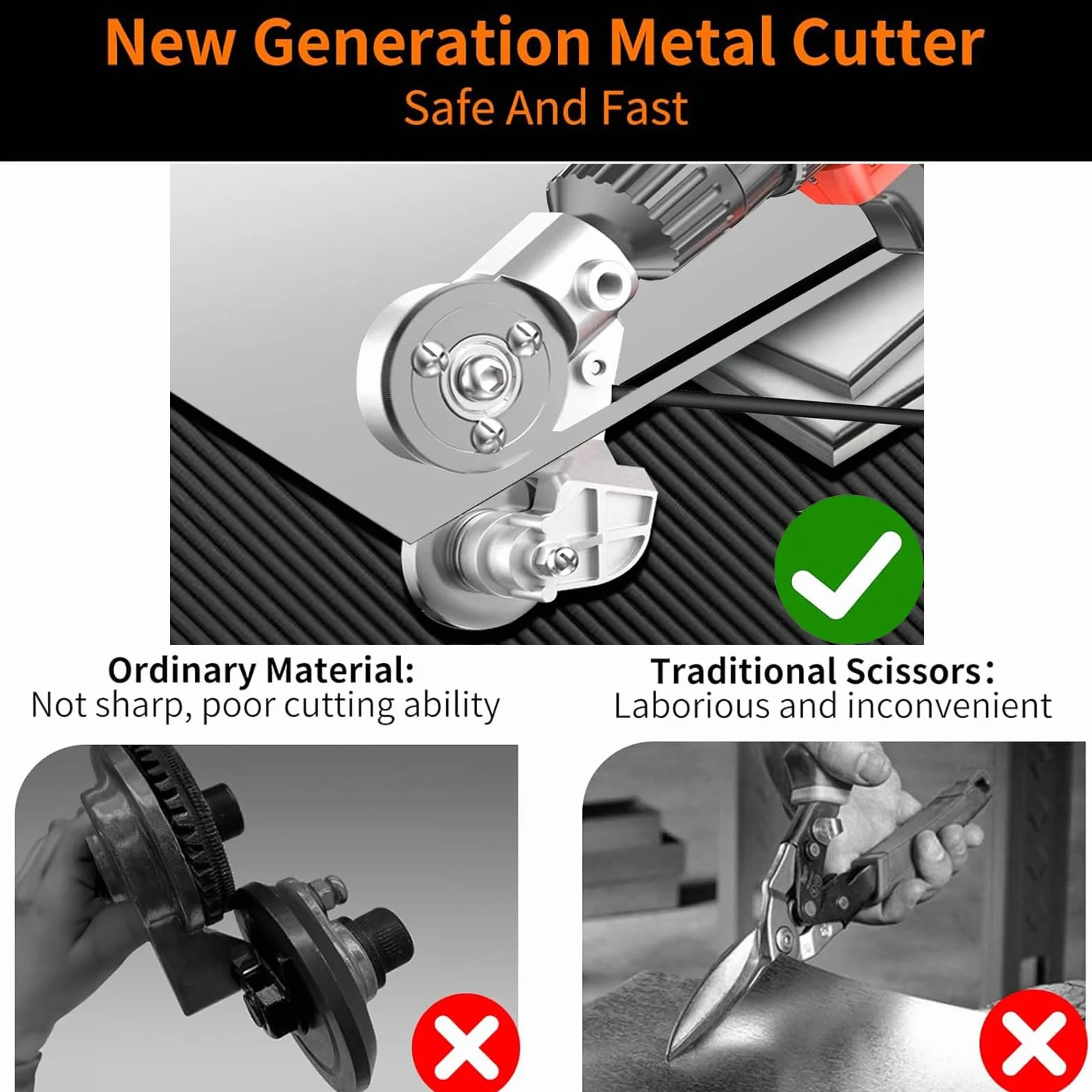 Drill Cut Pro Metal Plate Cutting Attacco per fresa elettrica per trapano adattatore per taglio lamiere roditrice in metallo ferro rame alluminio acciaio