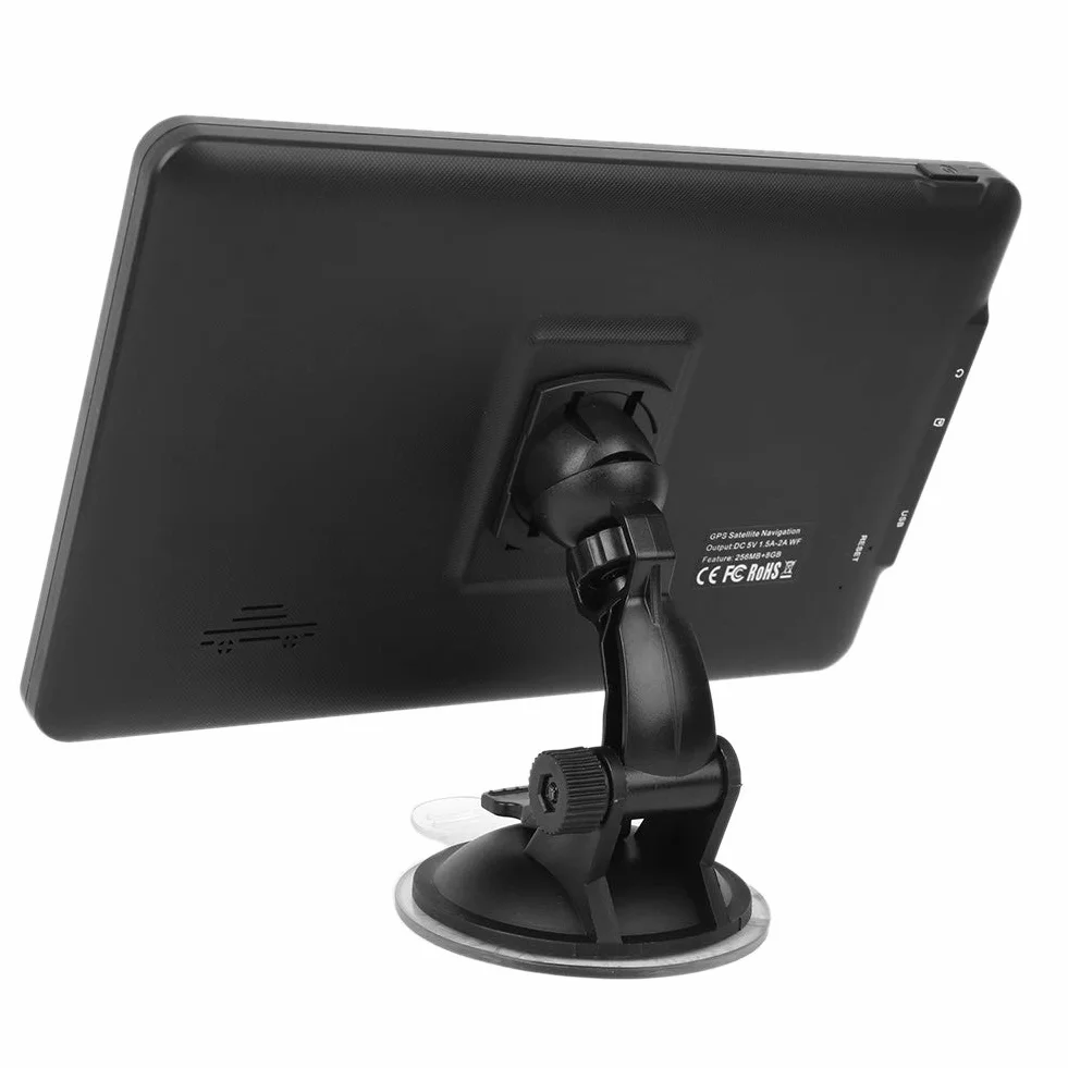 Navigatore GPS per camion per auto Navigatore per auto 9 pollici 8G 256M Radio FM di navigazione GPS con navigazione vocale, Avviso autovelox, Aggiornamento mappe
