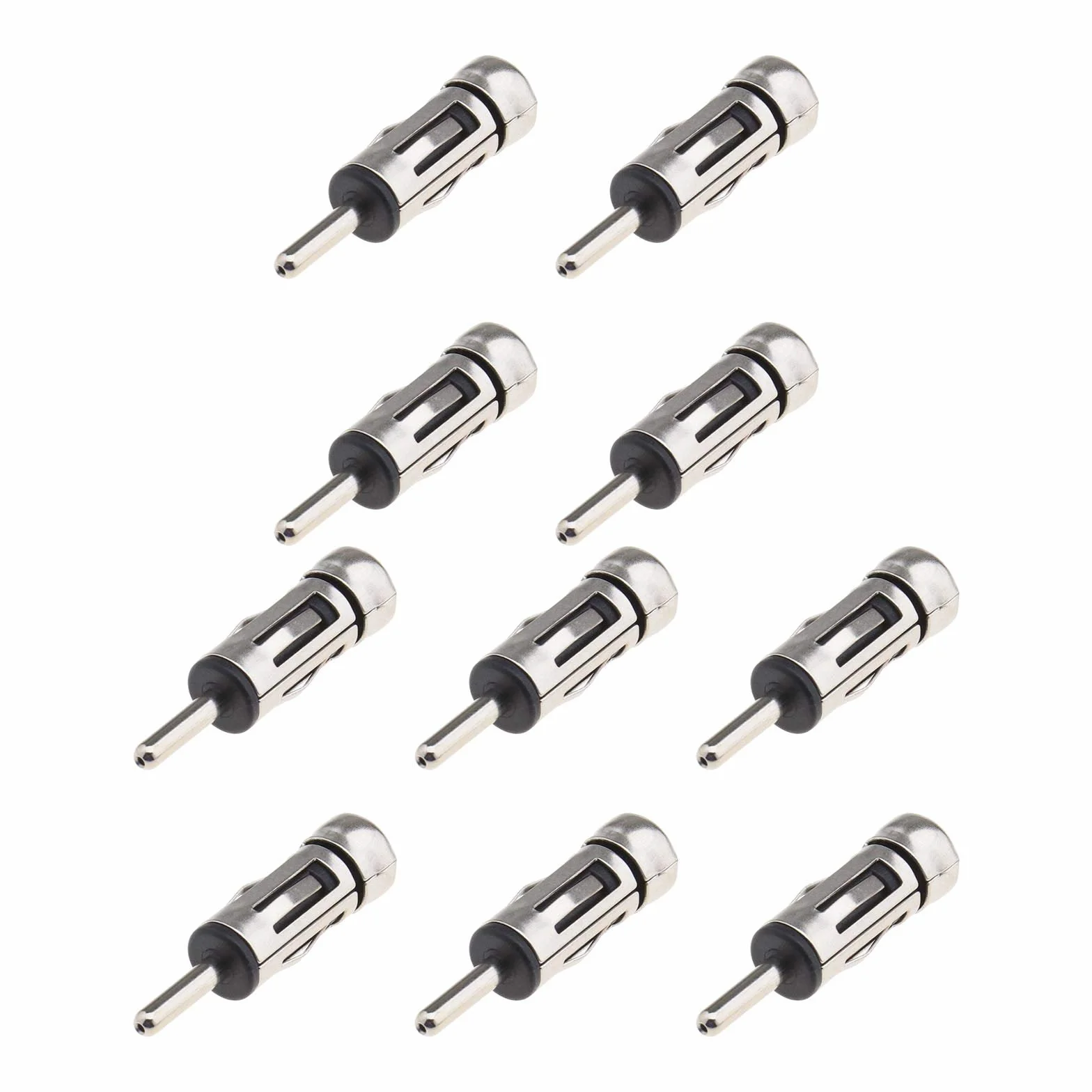 OTOTEC Connettore convertitore antenna auto DIN maschio a ISO femmina, adattatore universale per antenna radio FM, confezione da 10