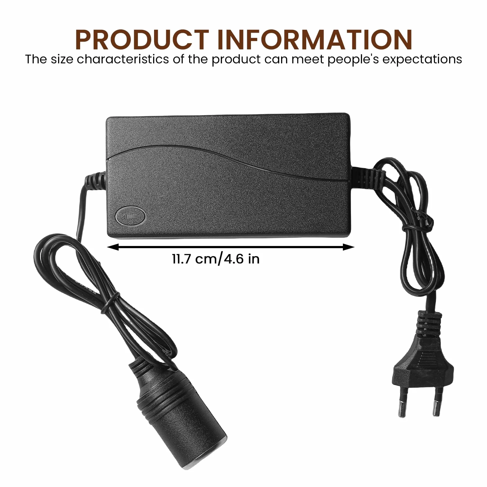 2 adattatori AC a DC Converter 220 V a 12 V, 5 A, adattatore di alimentazione per accendisigari per auto, frigorifero aspirapolvere