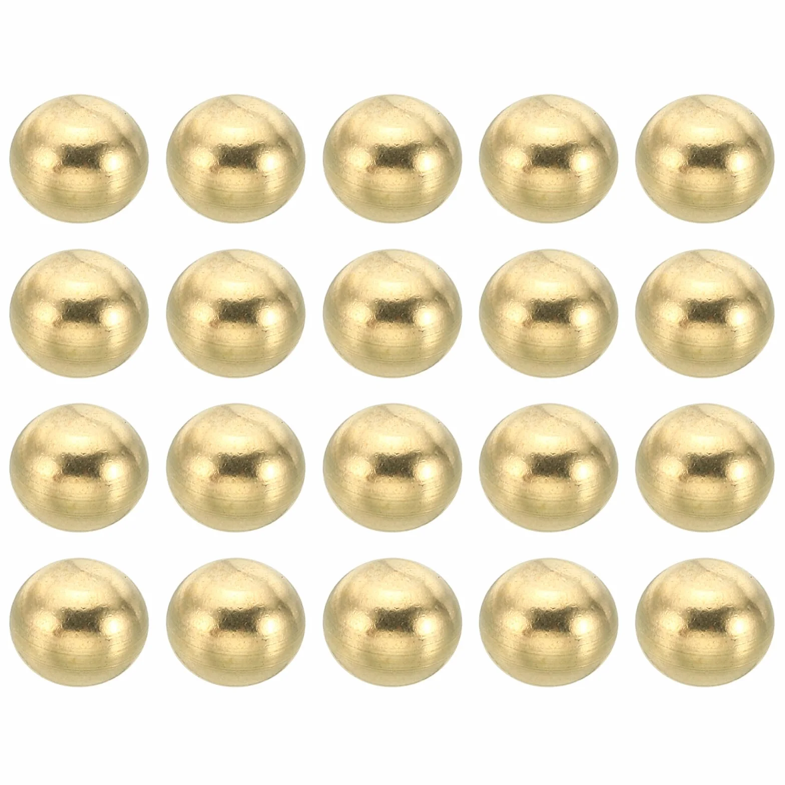 PATIKIL M3x0.5 Filettatura Tappo Dadi Manopola 20 Pacco Ottone Sfera Lampada Decorazione Vite Tappi Dado 10mm