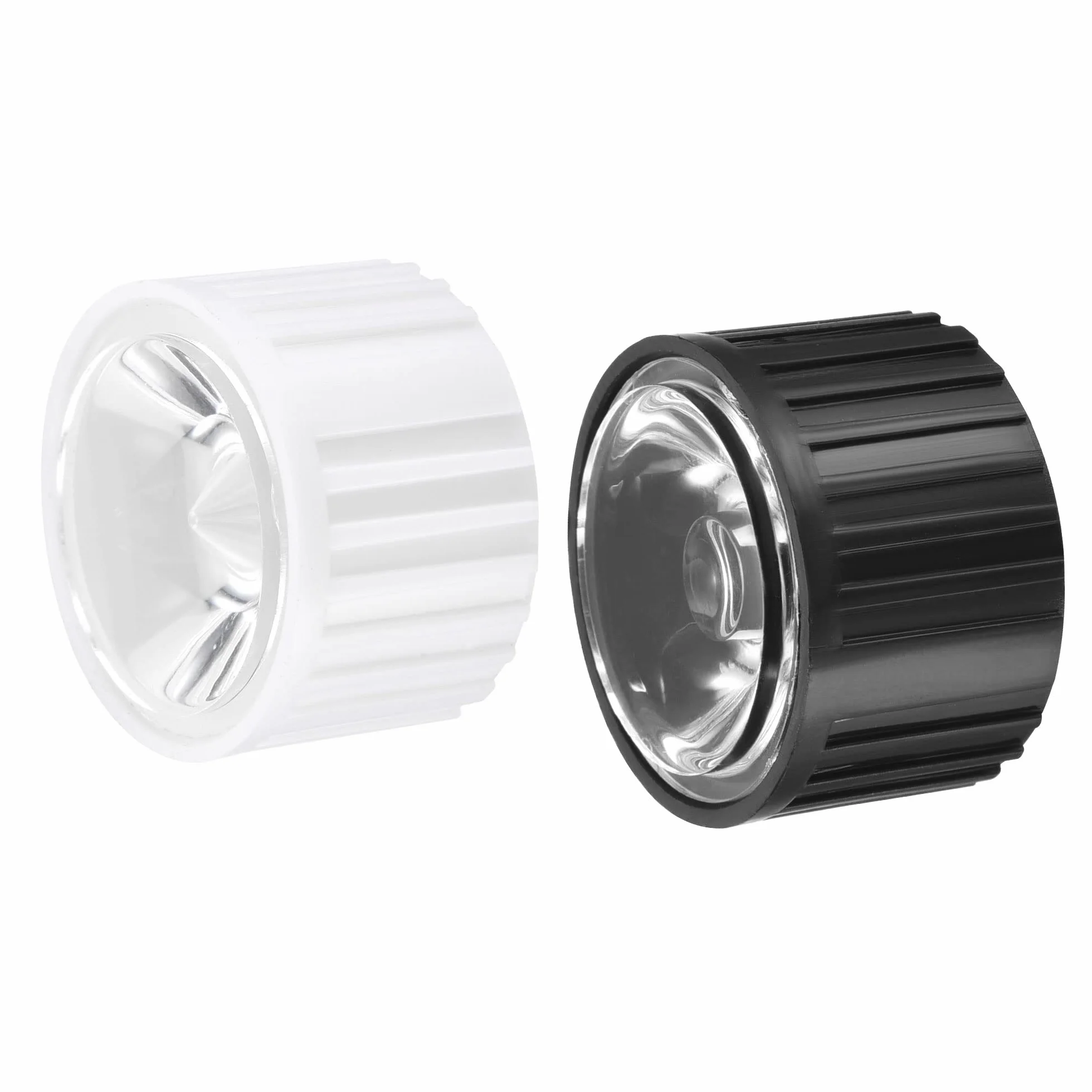 QUARKZMAN LED Obiettivo Ottico Vetro 25 Grado 5 Grado con Supporto per 1W 3W Alta Potenza LED Luce, Nero Bianco 20pz