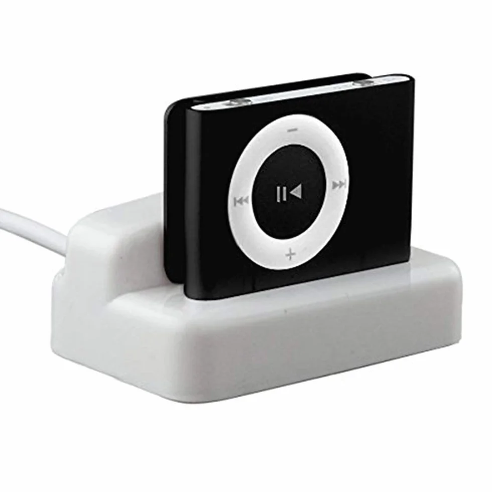 Digiflex Dock di Ricarica USB Bianco per iPod Shuffle 2a & 3a Generazione – Dock Compatto Sync & Charge, Caricatore Portatile Plug-and-Play