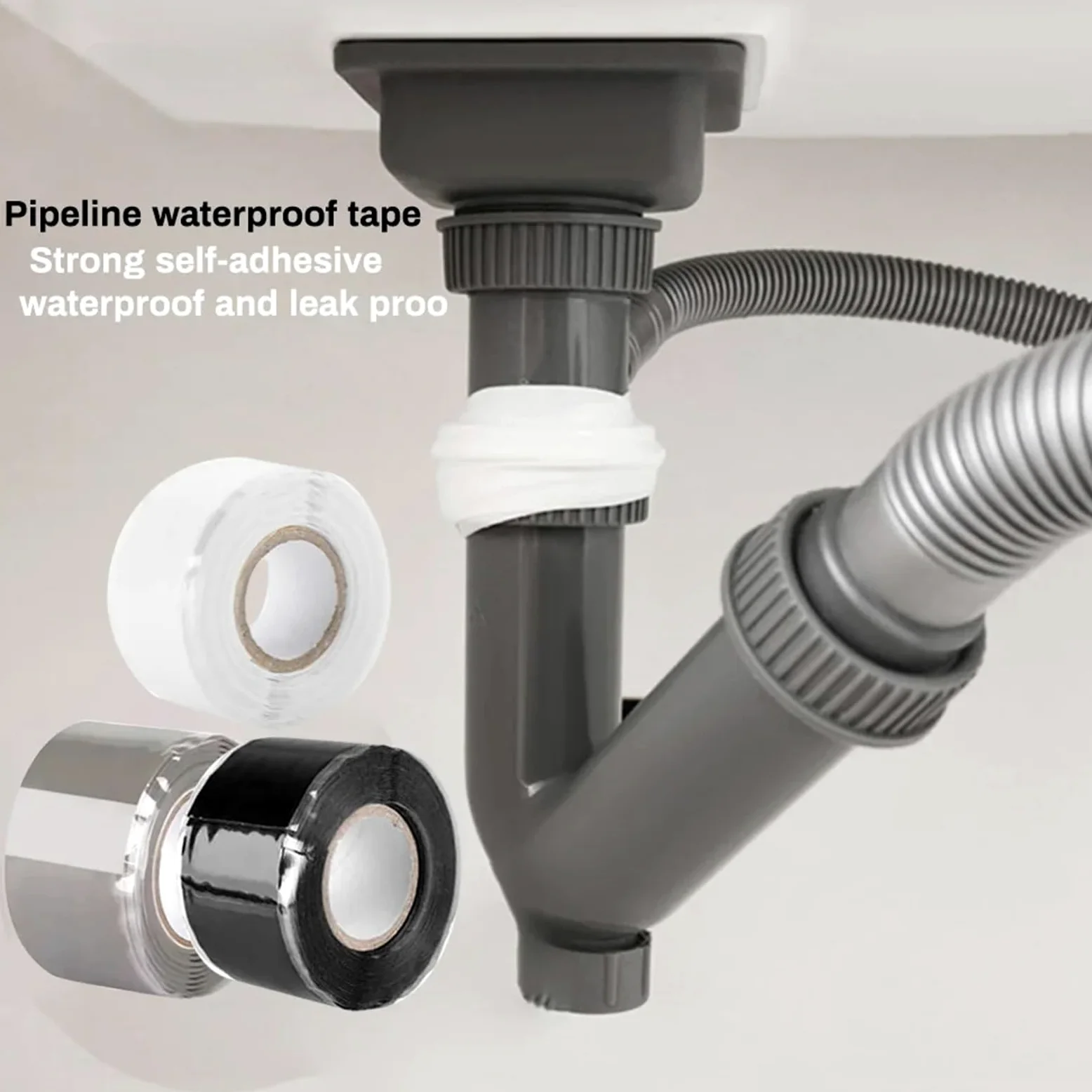 Nastro isolante autofondente in gomma siliconica | Multicolor 12 rotoli 2,5 cm x 300 cm x 0,5 mm Riparazione: tubi flessibili, tubi, cavi, radiatori(White)
