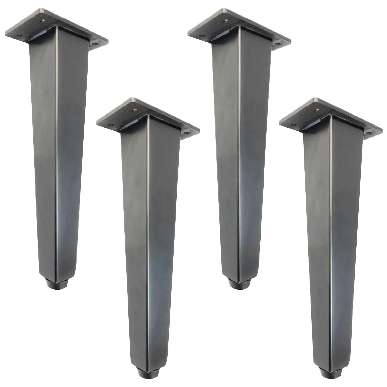 Generico Gambe per Mobili Piedini Regolabili Conici 4 Pezzi Piedini Regolabili per Tavolo Neri in Acciaio Inox Vernice Spray Piedini per Divano Altezza: 7-50,5 cm Piedini per Mobile 26 cm/10,2"