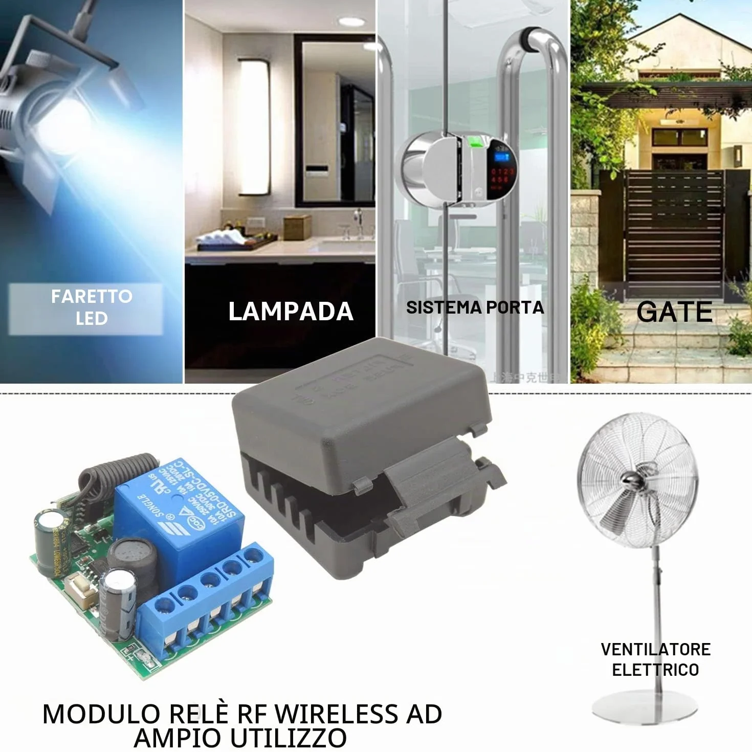DieseRC Interruttore telecomando senza fili 433 MHz 1 canale Ricevitore relè 5V 12V 24V con 5 Trasmettitori