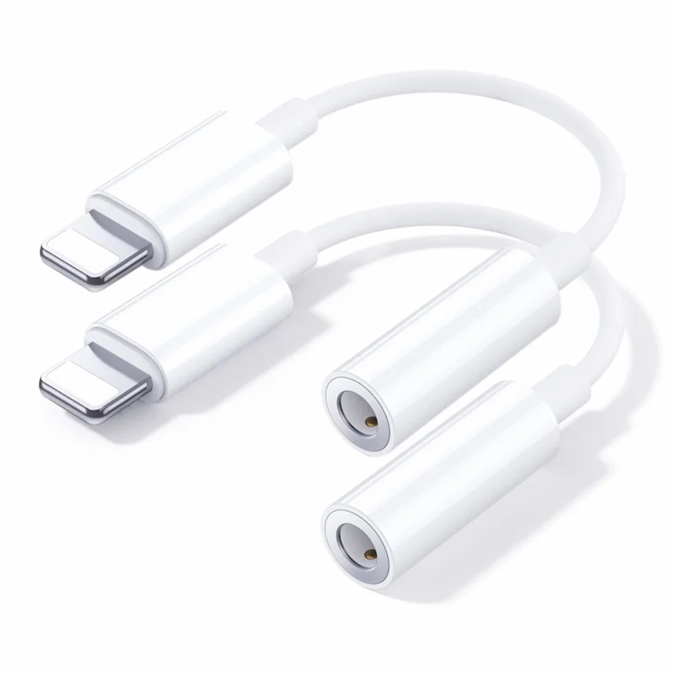 2 Pack Adattatore Lightning Jack Cuffie 【Certificato Apple MFi】 Adattatore Cuffie iPhone 3.5mm Aux Audio Cavo Accessori Compatibile con iPhone 14/13/12/11/Xs/XR/X/8/7 Supporta tutti i sistemi iOS