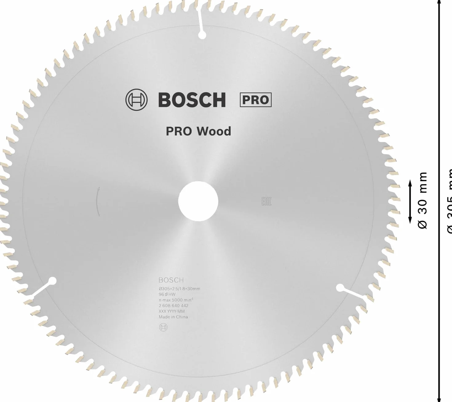 Bosch Lama per Sega Circolare PRO Wood a Filo per Troncatrici