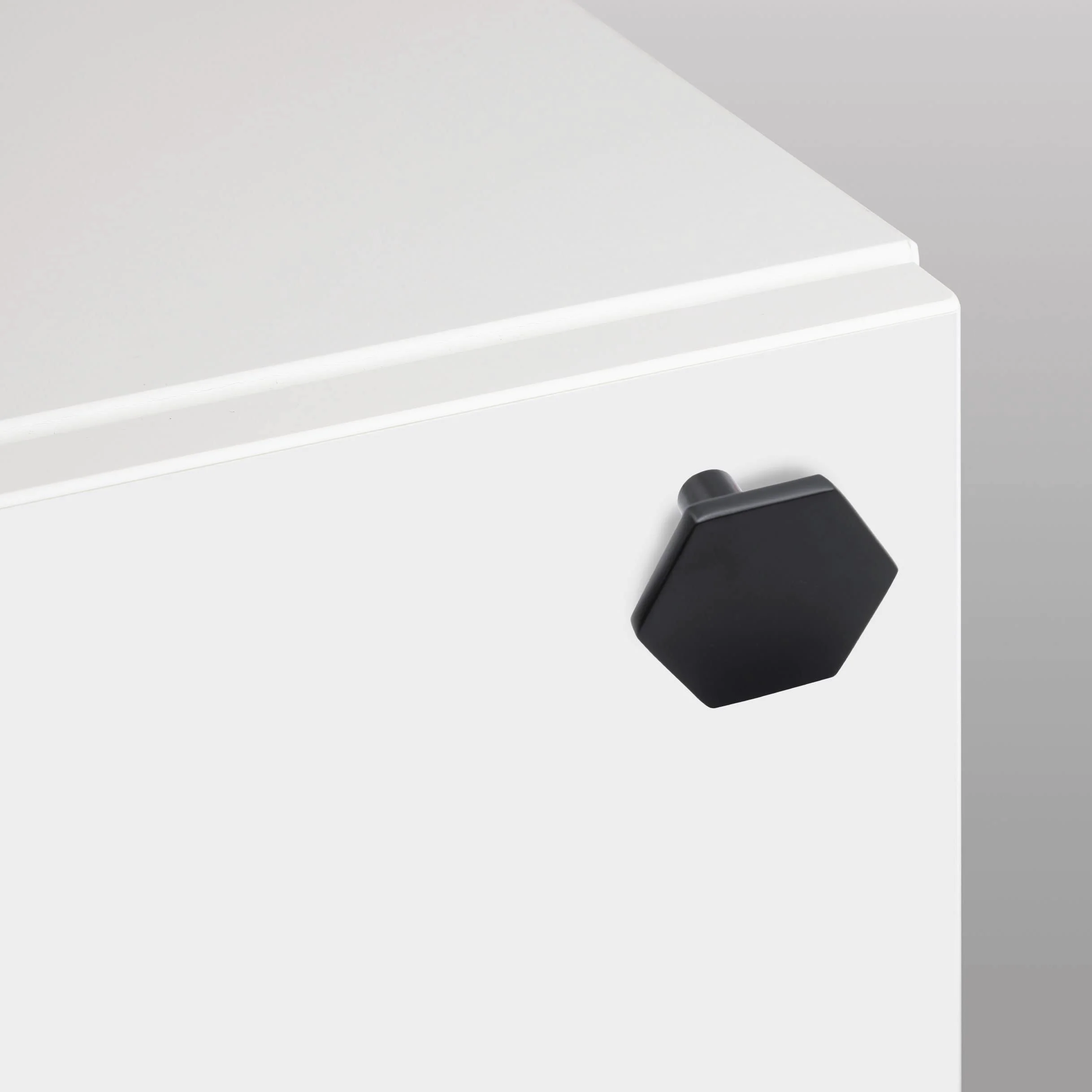 Natural Goods Berlin HEXAGON - Pomelli in metallo spazzolato per mobili, per porte, armadi, credenze, credenze, cassetti, da parete, con accessori di montaggio (10, nero)