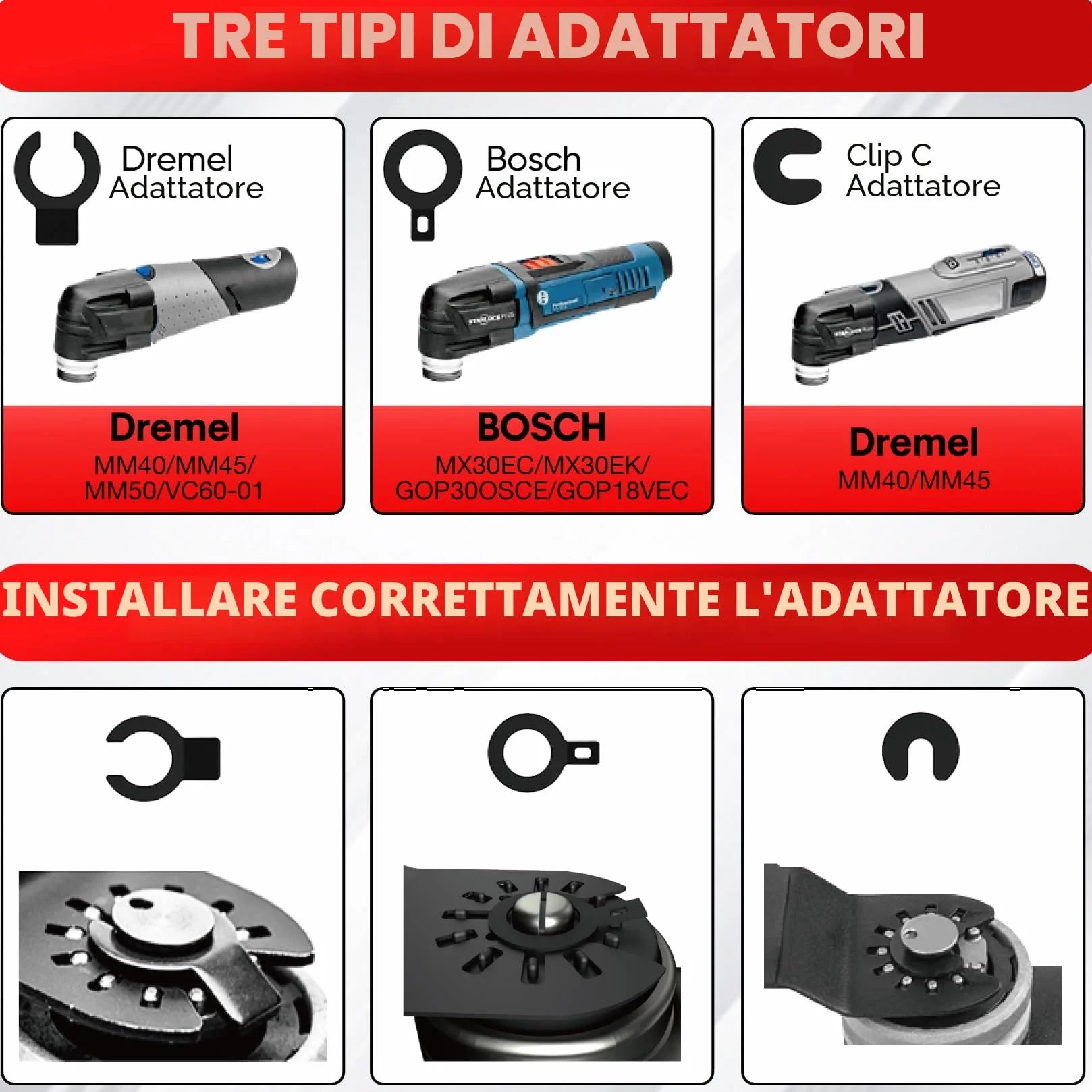 SHALL Lame multiutensile da 102 pezzi, kit di accessori multiutensile oscillanti, custodia inclusa