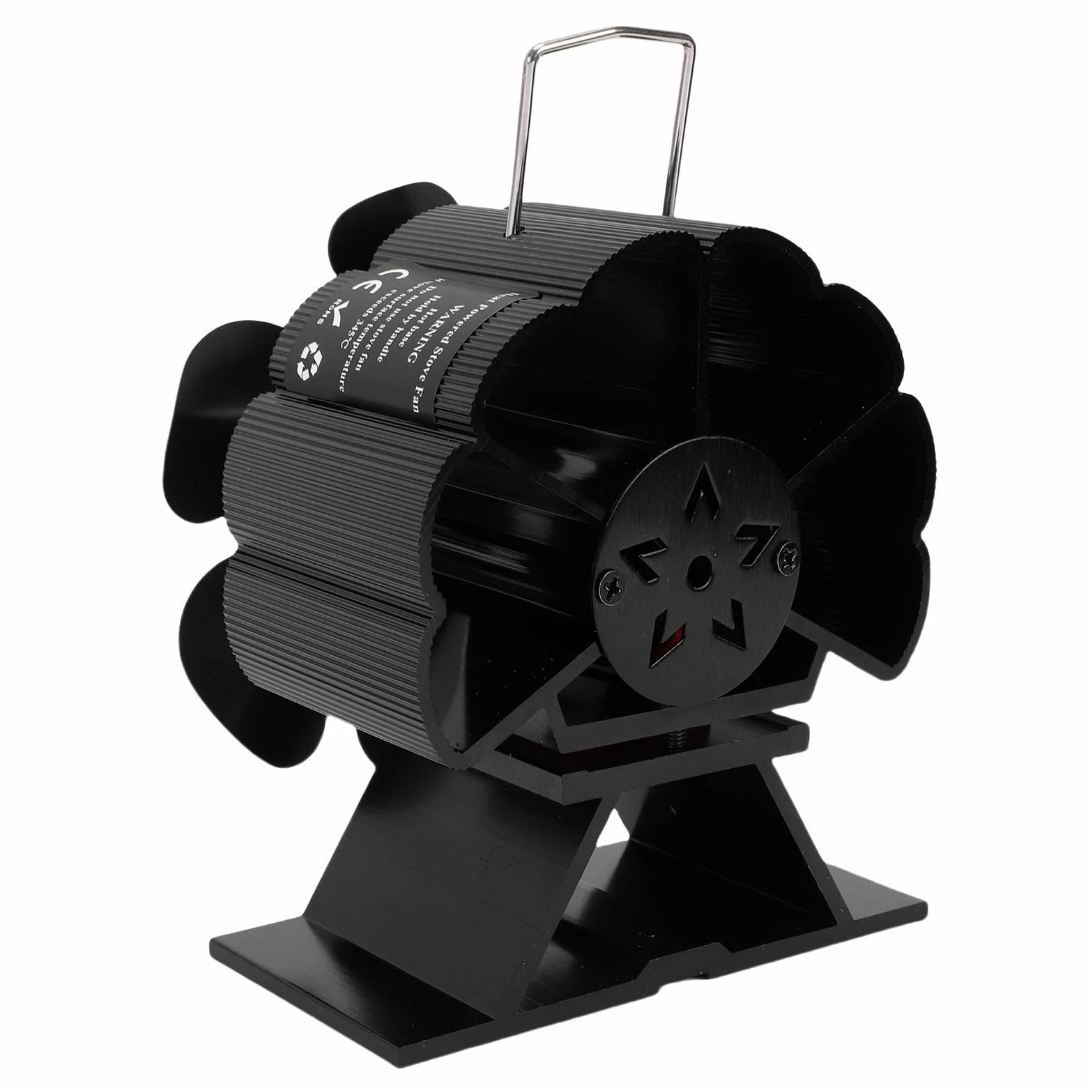 SIXRUN Ventilatore per Stufa a Legna Alimentato a Calore Lega di Alluminio Portatile con Protezione Dal Surriscaldamento per Stufe a Pellet e Gas