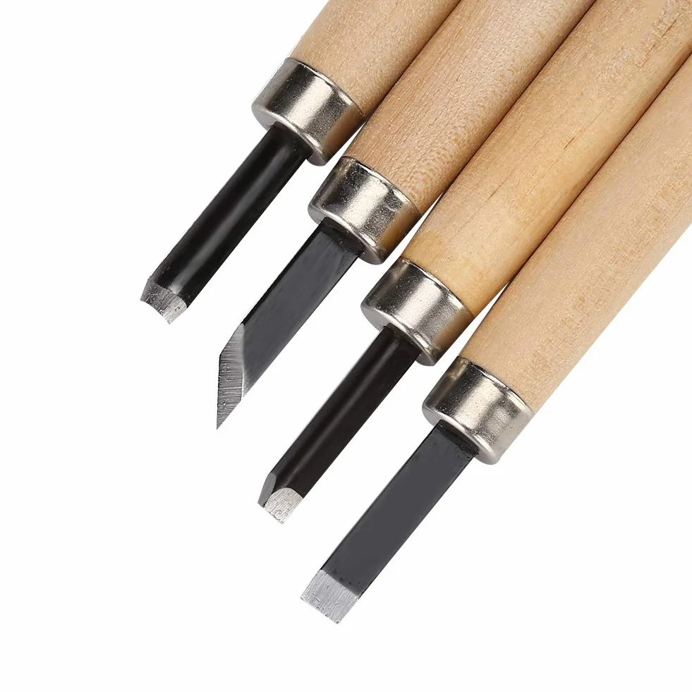 Coltello da Intaglio del Legno Scalpelli per Legno 4 Pezzi 3#