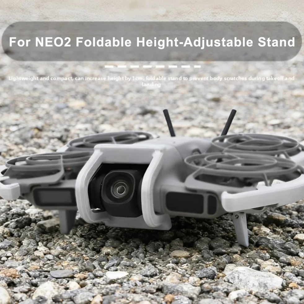 Eawfgtuw Kit di protezione per DJI NEO 2 con paraurti in PC, cover antigraffio e treppiedi pieghevoli per migliorare l'altezza, design leggero 10,5 x 5,5 x 4,2 cm (arancione)