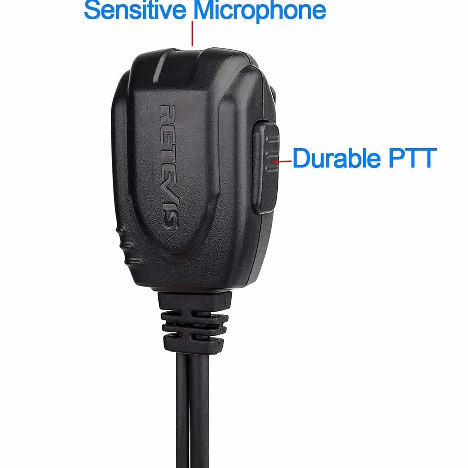 Retevis Walkie Talkie Auricolare, 2 pin Tipo-C Cuffia Compatibile con Walkie Talkie Baofeng UV-5R BF-88E BF-888s RT24 RT28 RT622 RT27 RT618 RT619 Kenwood Proster (1 pz)