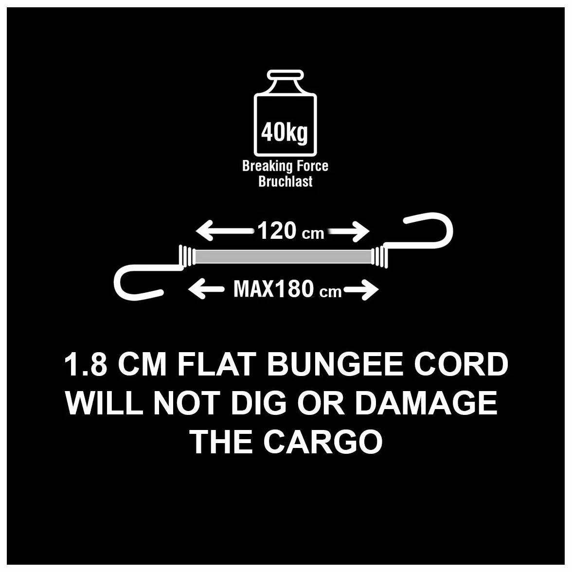 Master Lock 3226EURDAT Cinghia Elastica con Ganci [Cavo 120 cm] [Gancio Invertito] - Ideale per Giardinaggio, Trasporto, Trasloco, Campeggio, Blu Scuro