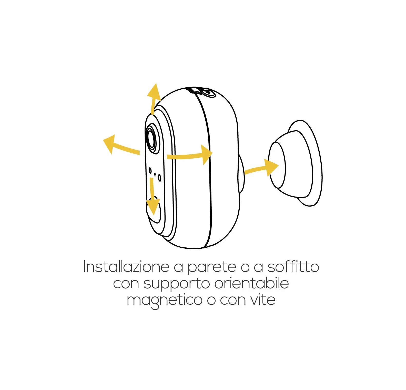 Beghelli - Telecamera Wifi Esterno FullHD, Batteria Ricaricabile, Videocamera Sorveglianza con Sensore Movimento, Visione Notturna, Ottica Grandangolo 130°, Dom-e, Compatibile con Alexa e Google Home
