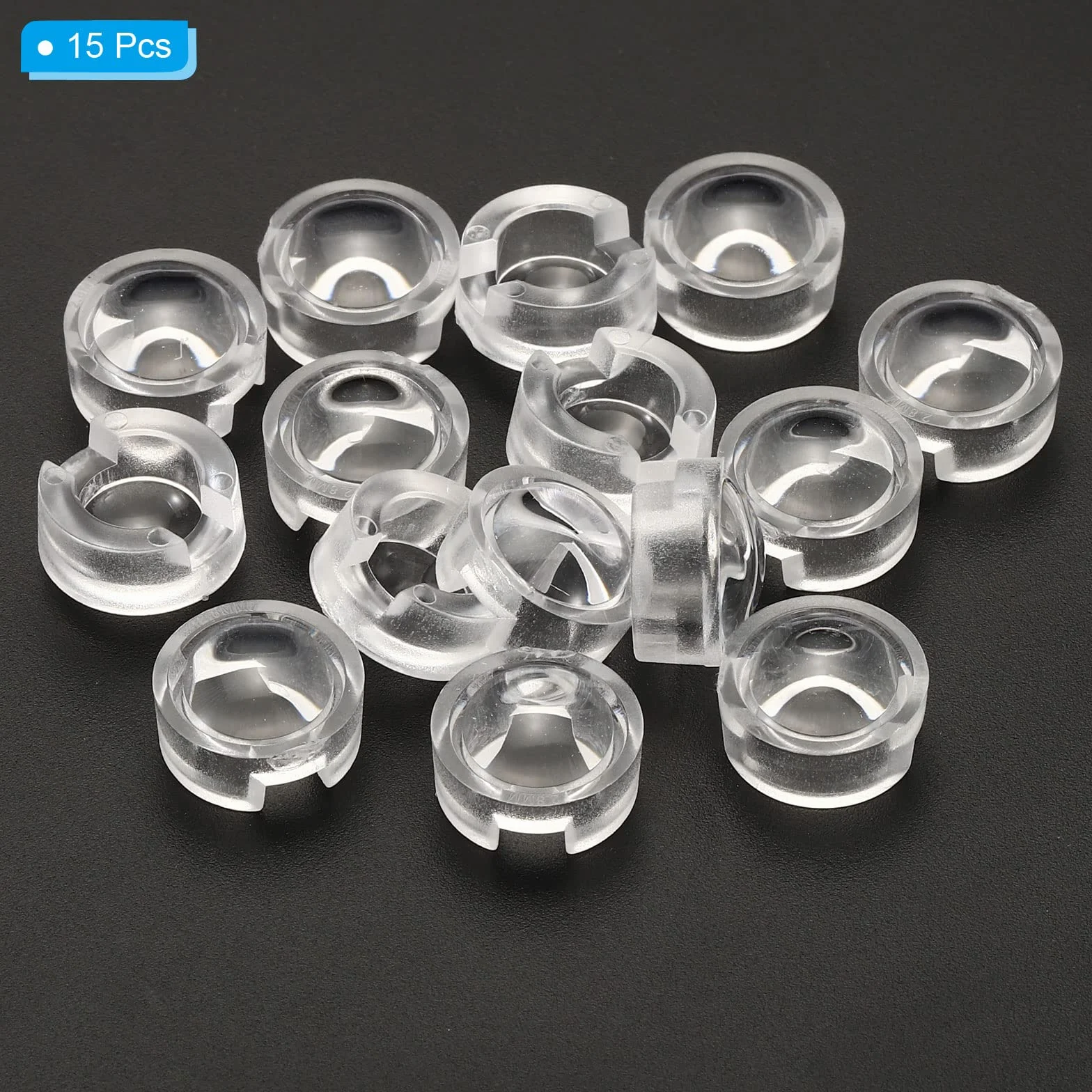PATIKIL 13mm LED Convesso Lente, 15pz 100 Gradi Fascio Angolo Acrilico LED Ottico Convesso Condensatore Obiettivo per 1W 3W LED Lampada Perline Infrarossi Fotocamere, Trasparenti