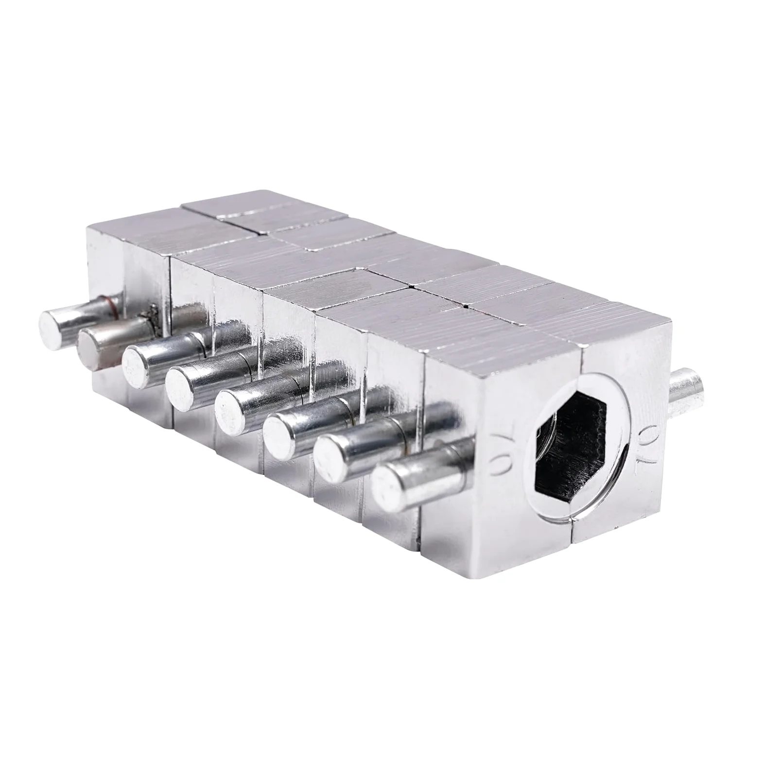 MINRS Pinza idraulica di crimpatura idraulica manuale con 8 forme 4-6-10-16-25-35-50-70 mm², 1 alloggiamento in plastica Massima forza di pressione 6KN Pinza idraulica Set di strumenti di crimpatura