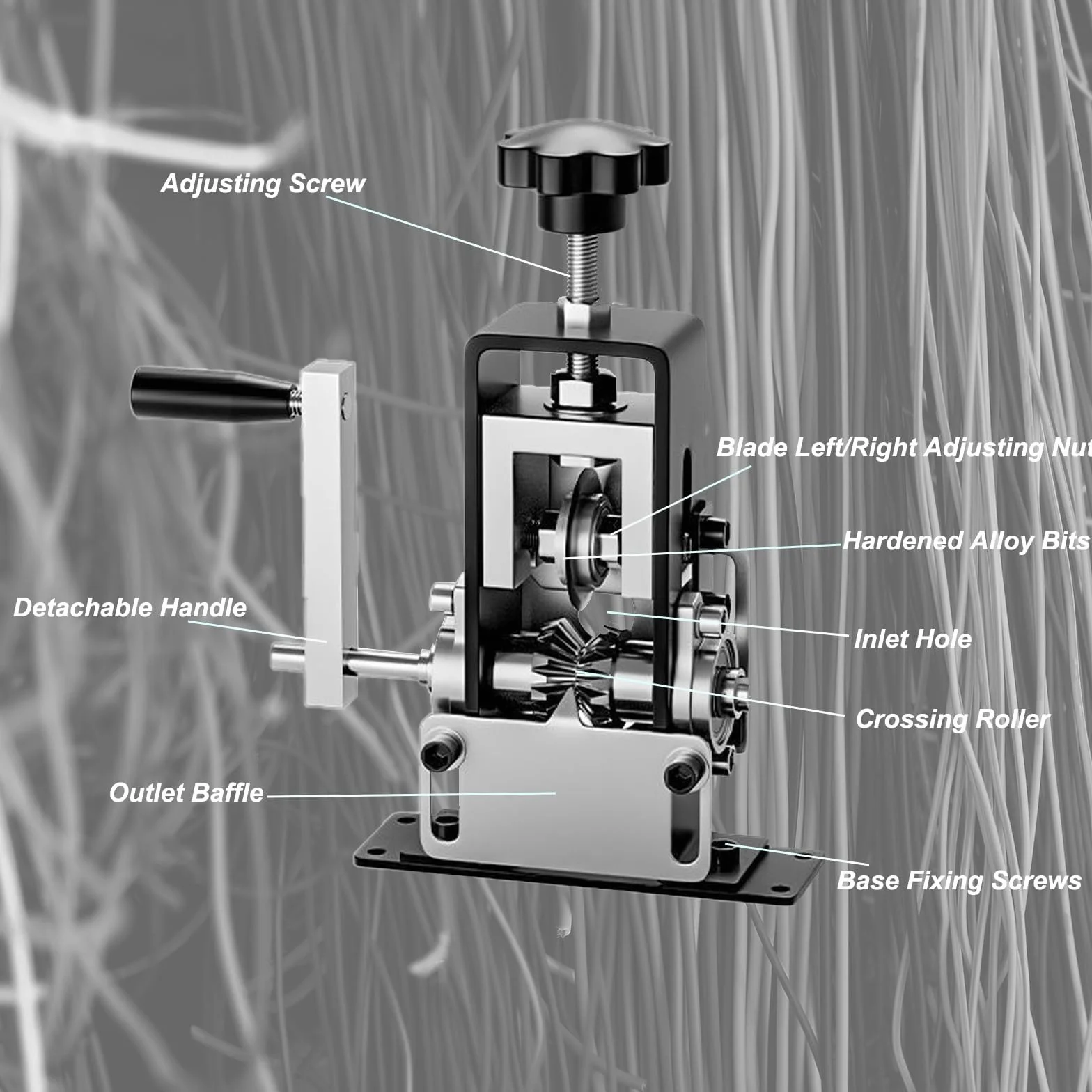 Spelacavi Manuale Lama Acciaio Bianco per Cavo 1-21 mm Spelafili Riciclaggio Fili Scarto