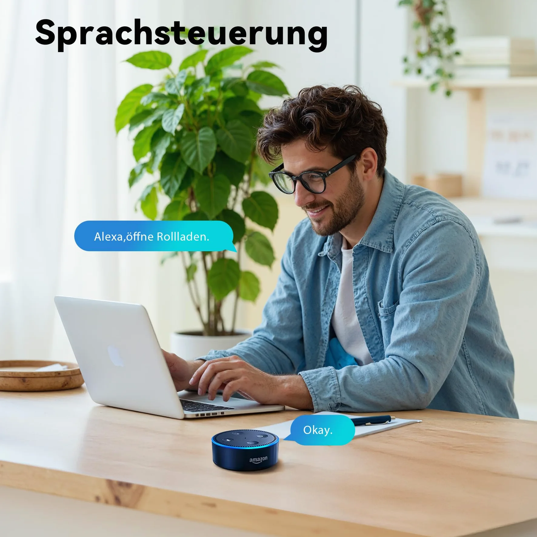 Interruttore per tapparelle WiFi, interruttore per tapparelle da incasso, compatibile con Alexa/Google Home/Smart Life, Wi-Fi per tapparelle necessita di controllo zero