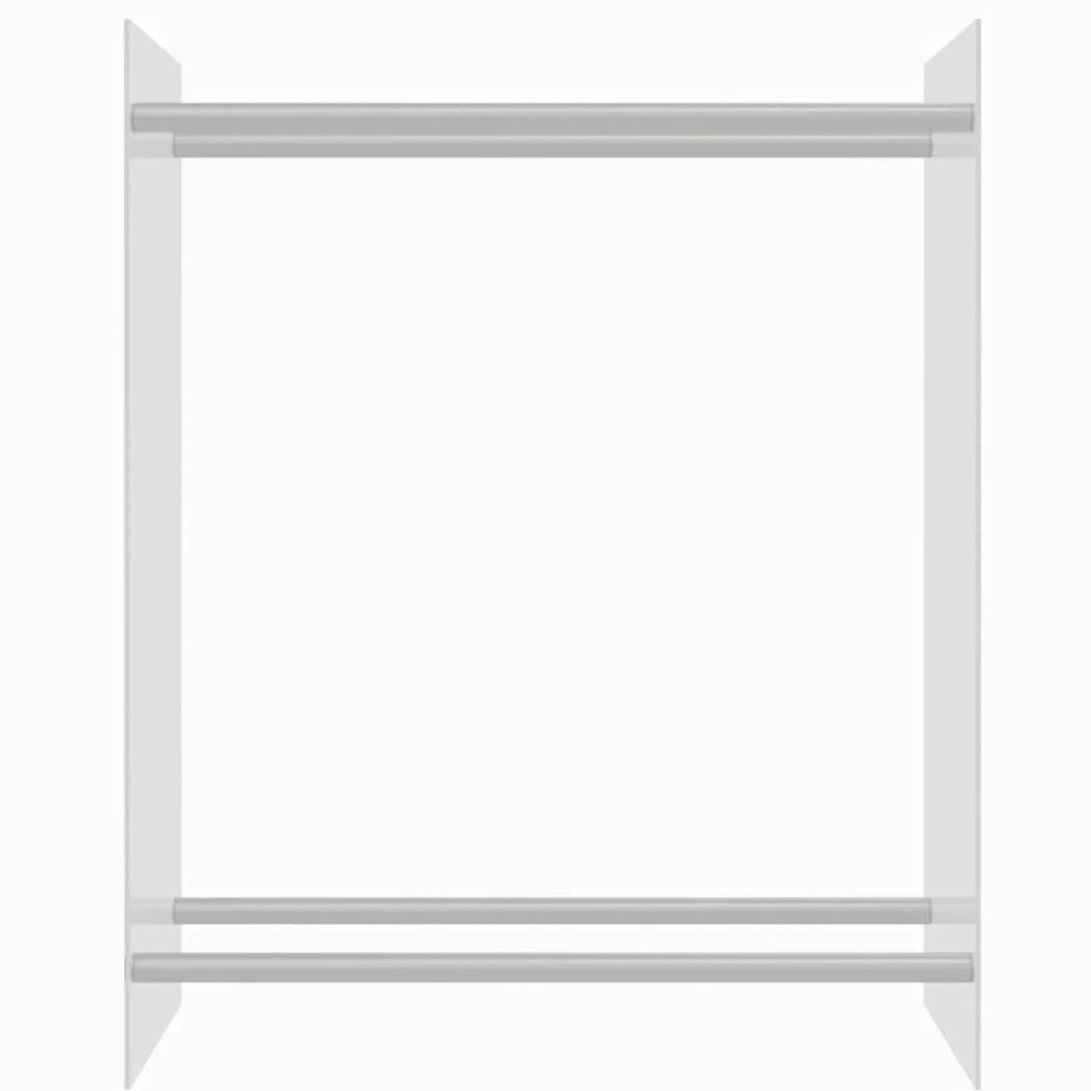 Homgoday Porta Legna Trasparente 80x35x100 cm in Vetro Temperato, Portalegna da Interno, Portalegna da Ardere, Porta Legna per Camino, Legnaia da Interno, Impilabile Stufa Ripiano Legno