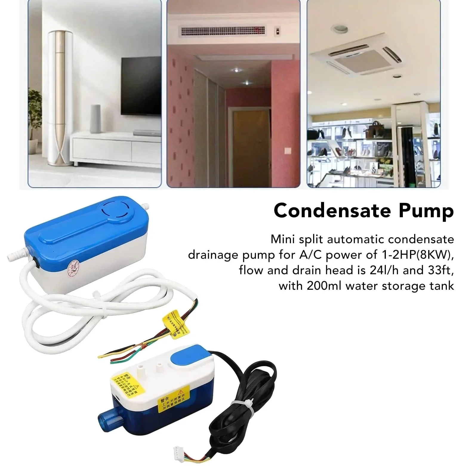 Pompa Condensa Climatizzatore, Pompa di scarico della condensa del condizionatore d'aria Mini Split portatile automatico for condizionatore d'aria