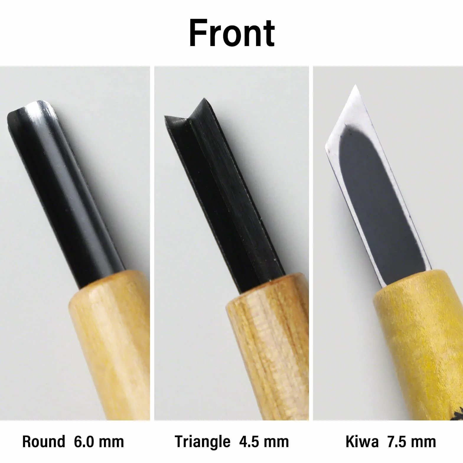 Wazakura Set di Attrezzi per la Creazione di Jin e Shari per Bonsai con Sgorbia Rotonda, Smussato a Singolo Angolo e a V, Lavorazione del Legno (Kit da 3 Pezzi per Jin e Shari per Bonsai)