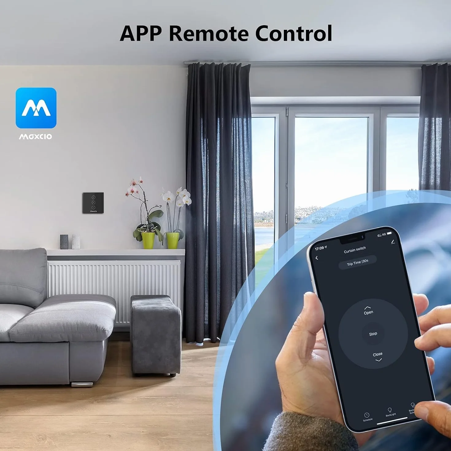 Interruttore Tapparelle WiFi, Maxcio Smart Switch per Tapparelle Elettriche, Compatibile con Alexa e Google Home, APP Controllo, interruttore WiFi per Persiane Avvolgibili e Tende
