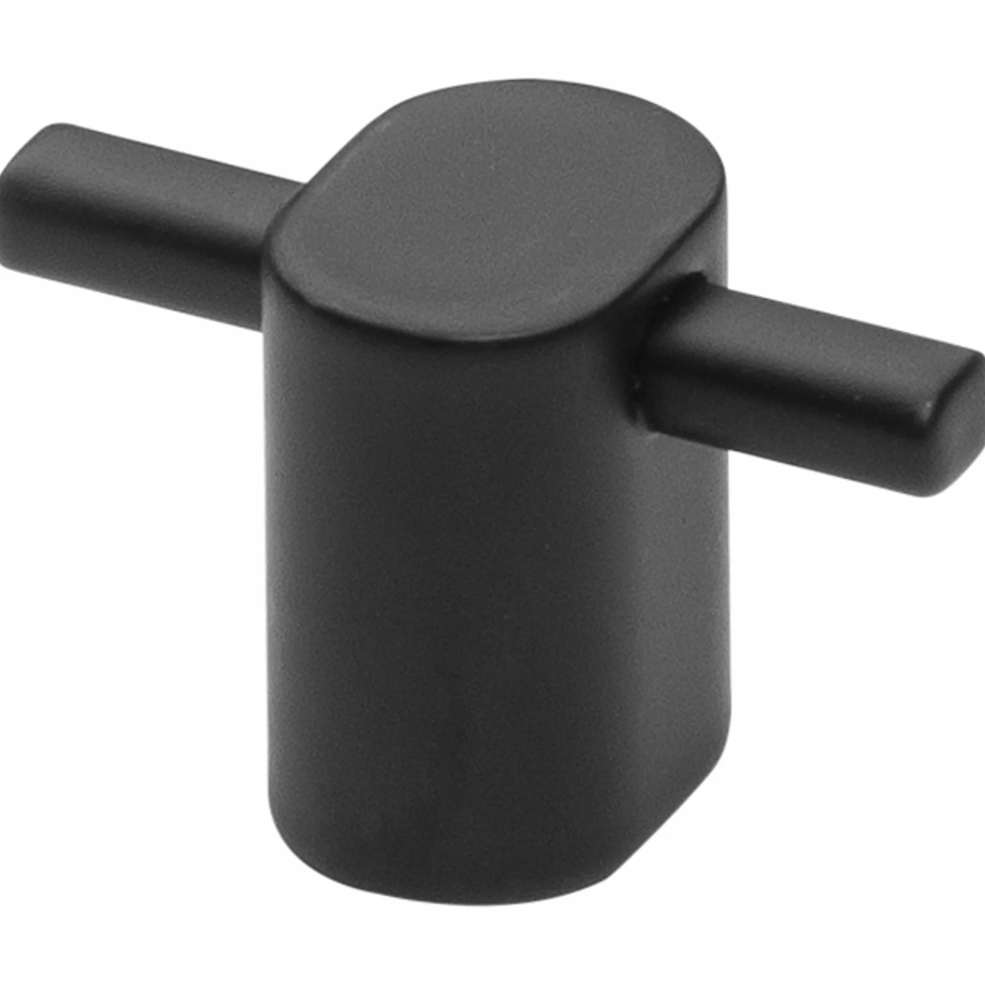 GTV Pomello per Mobili STRAW, Pomello Moderno in Alluminio Nero Opaco per Cucina Armadio Cassettiera