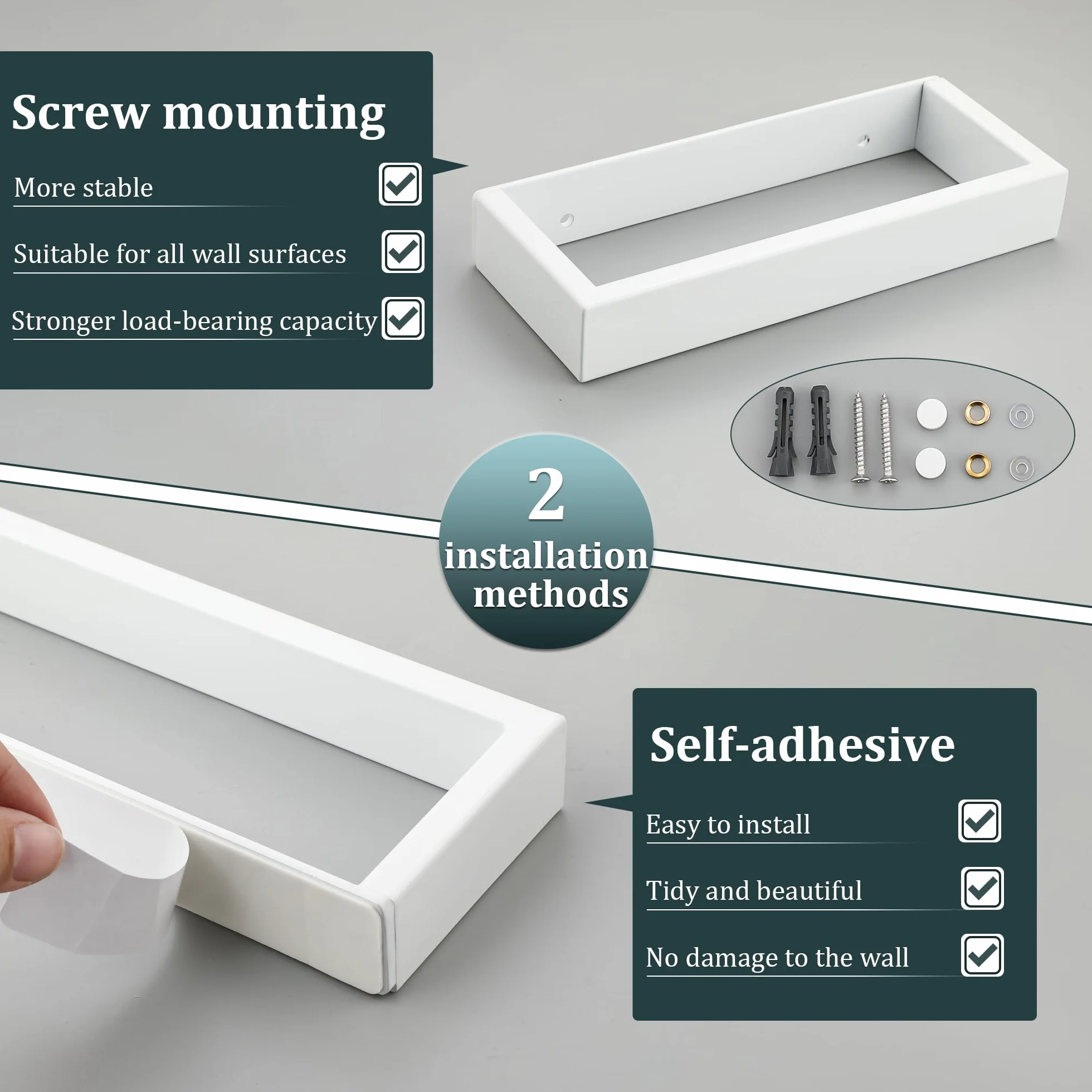 SAYAYO Porta Asciugamani Bagno Bianco 20CM Anello Portasciugamani Bidet Acciaio Inox