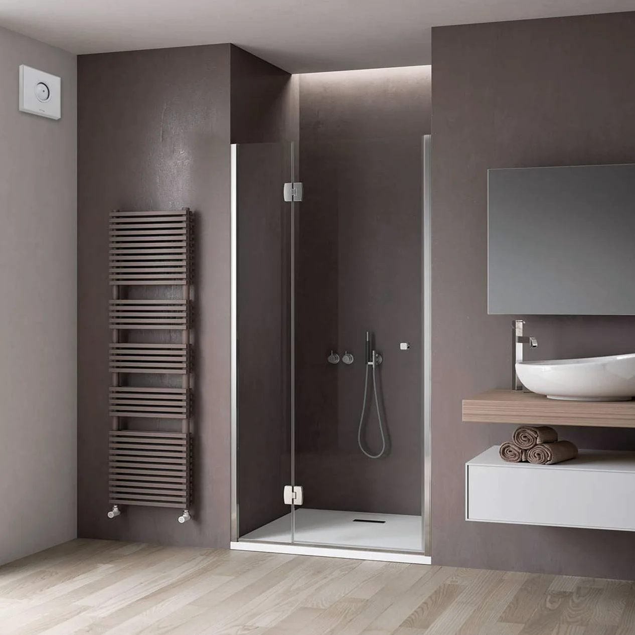 La Ventilazione GIOTTO10B Aspiratore Elicoidale Design Extra Piatto, Bianco, per Foro diametro 100 mm / 4"