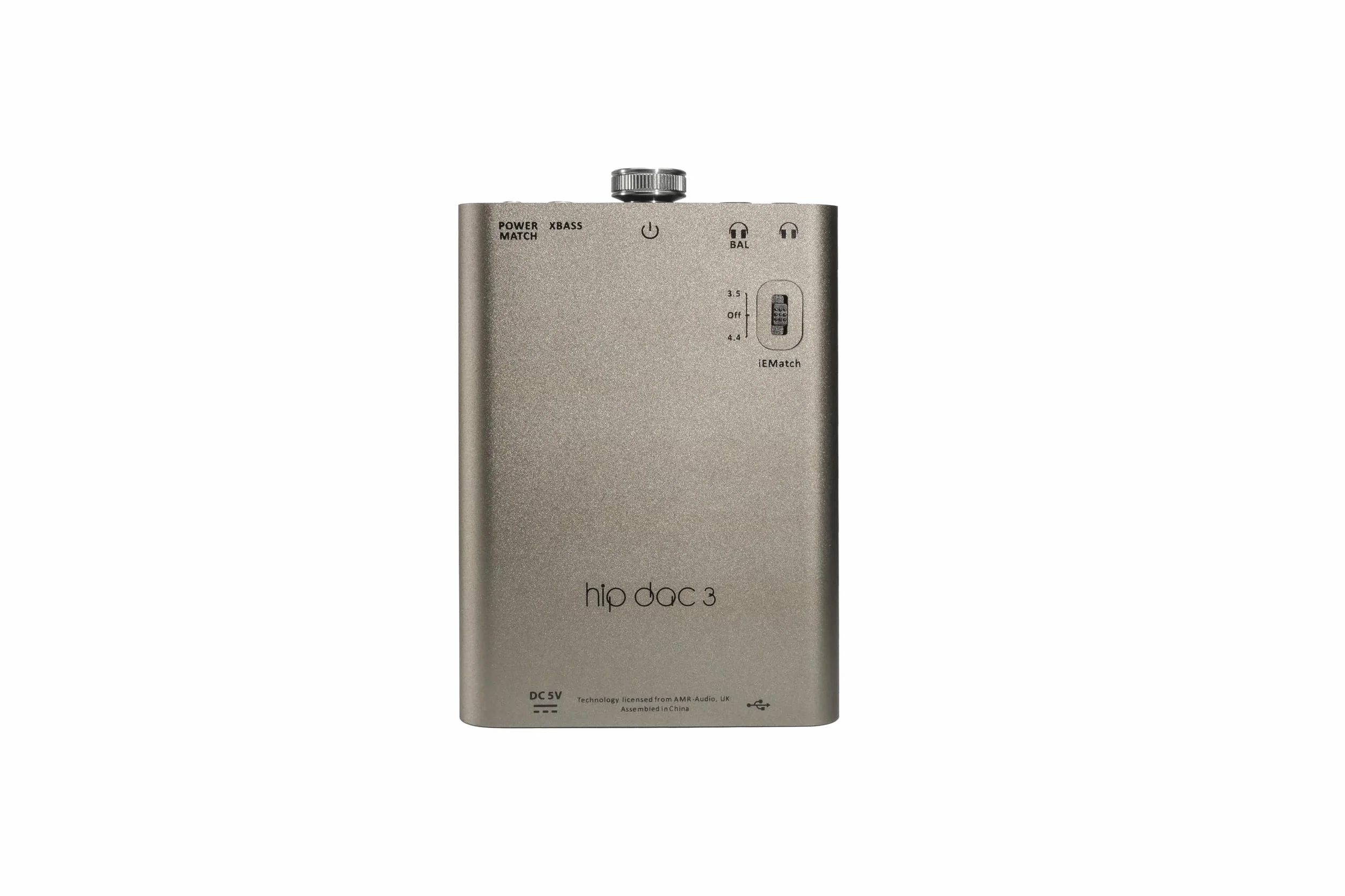 iFi hip-dac3 - Amplificatore portatile per cuffie DAC/ad alta risoluzione, circuito bilanciato, doppia USB-C, decodifica PCM 384 kHz/DSD256/MQA, potenziamento analogico XBass, iEMatch e fino a 12 ore