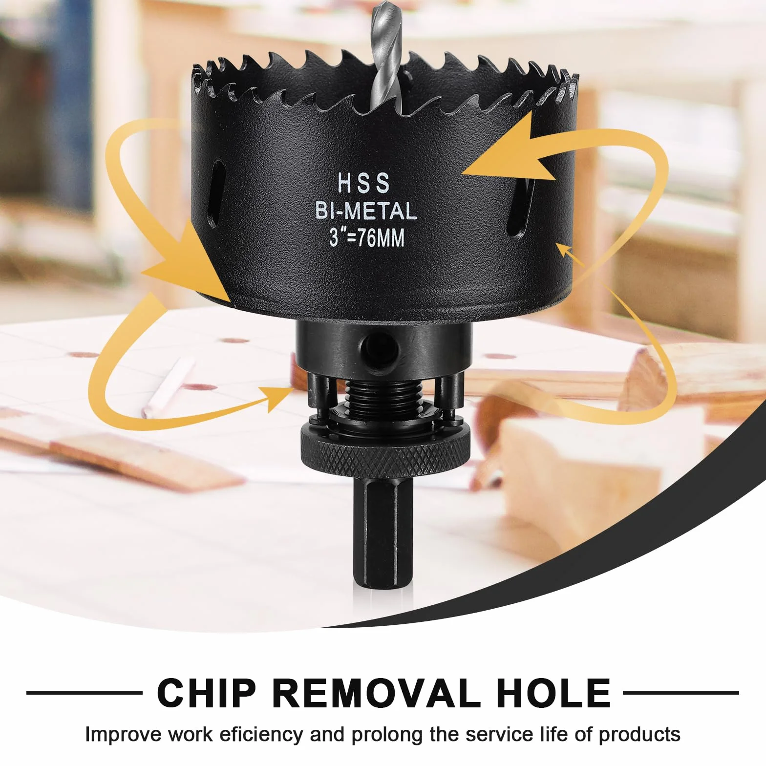 Seghe a tazza HSS bimetallo 76 mm 3 pollici per metallo legno profondità 40 mm