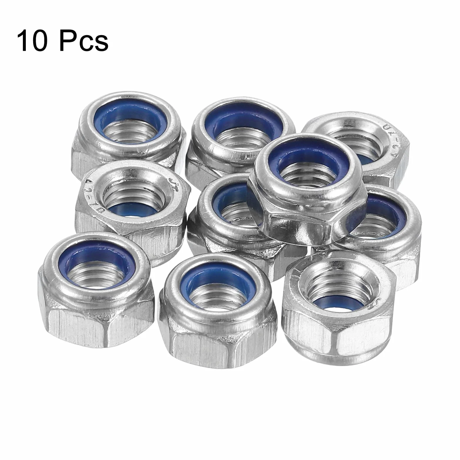 QUARKZMAN Nakrętka Blokująca M8x1,25mm 304 Stal Nierdzewna Nylon Insert 10szt