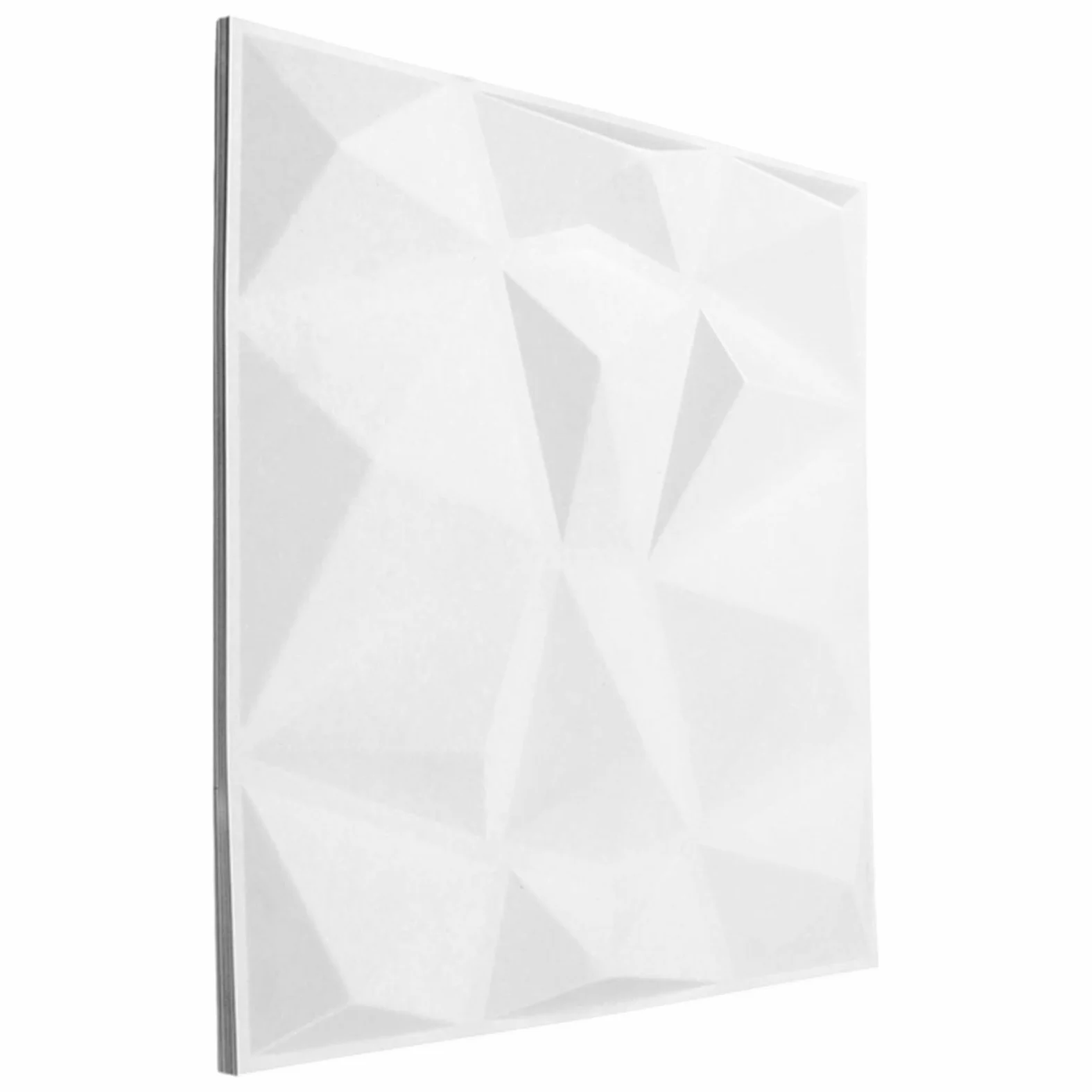 12 PZ Pannelli 3D Decor Pannelli da Parete 3D PVC Pannello da Parete 3D PVC Decorativo, 19 Pannello Strutturato Bianco da 7 Pollici per Decorazioni Interne, Pannello