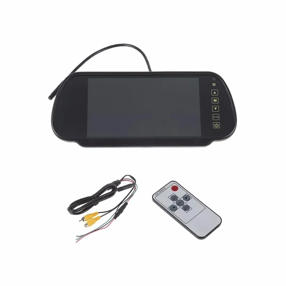 Specchietto auto monitor 7" pollici specchio retrovisore per kit retromarcia